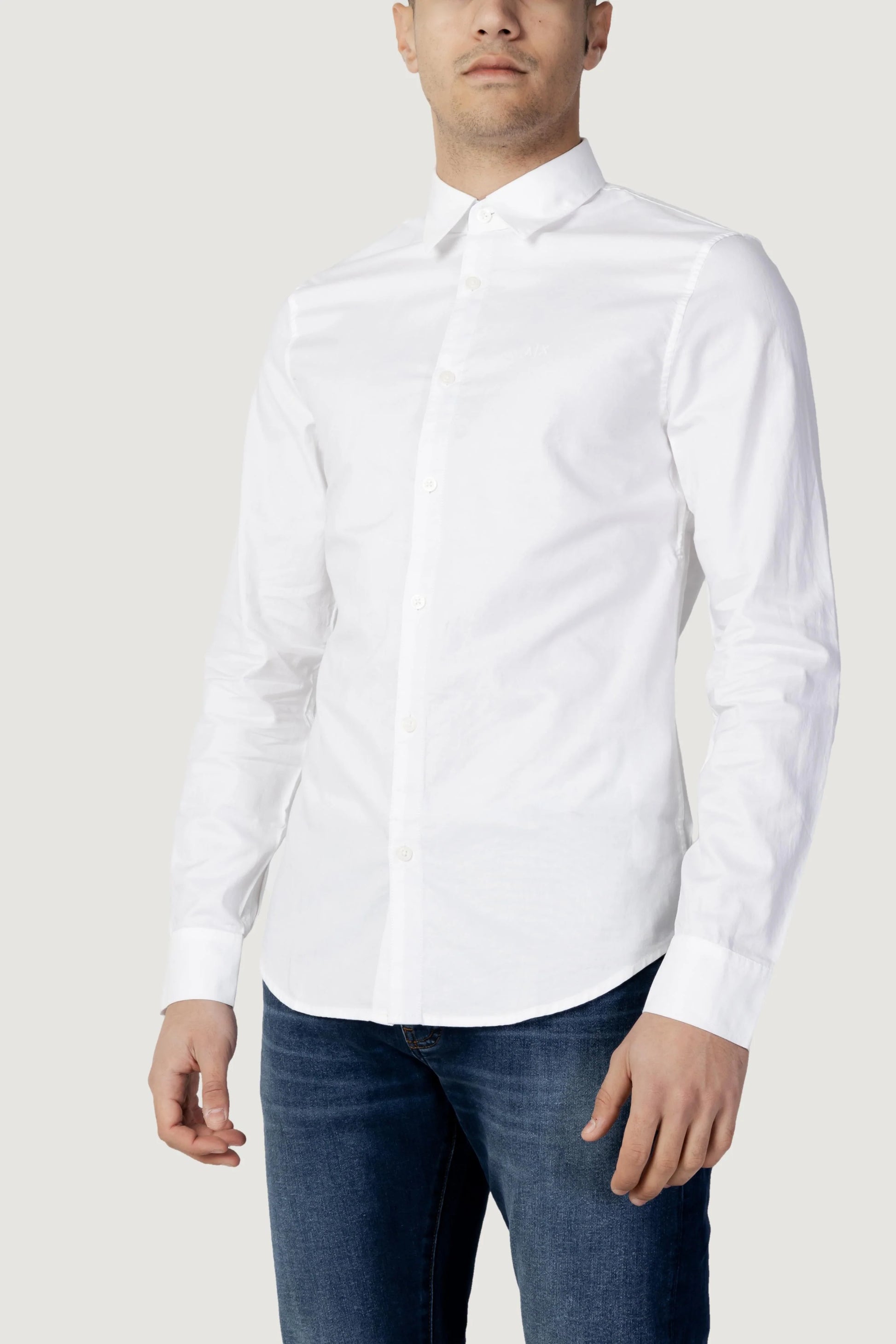 Long sleeve shirt Armani Exchange 8NZCGB Z8ANZ white