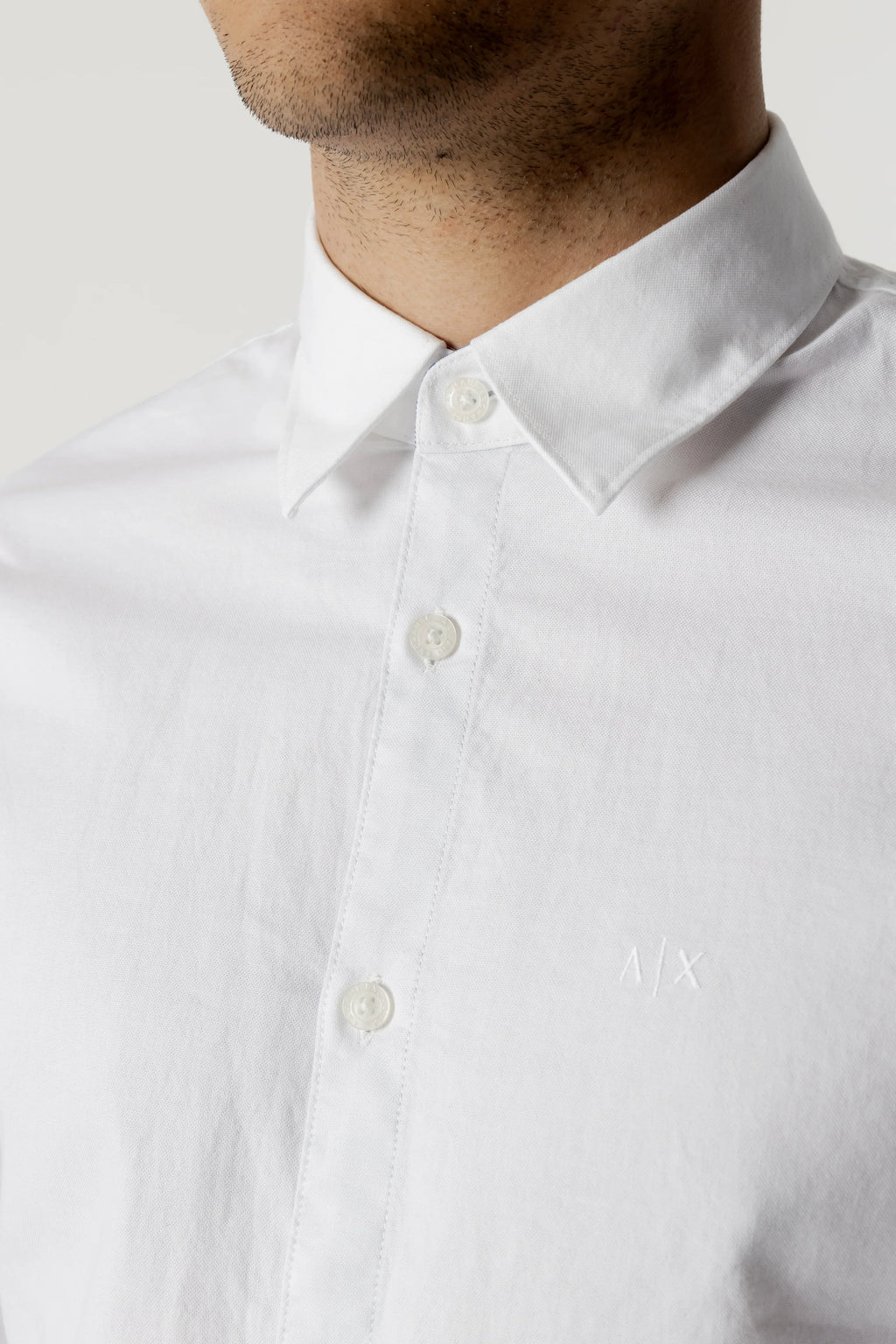 Long sleeve shirt Armani Exchange 8NZCGB Z8ANZ white