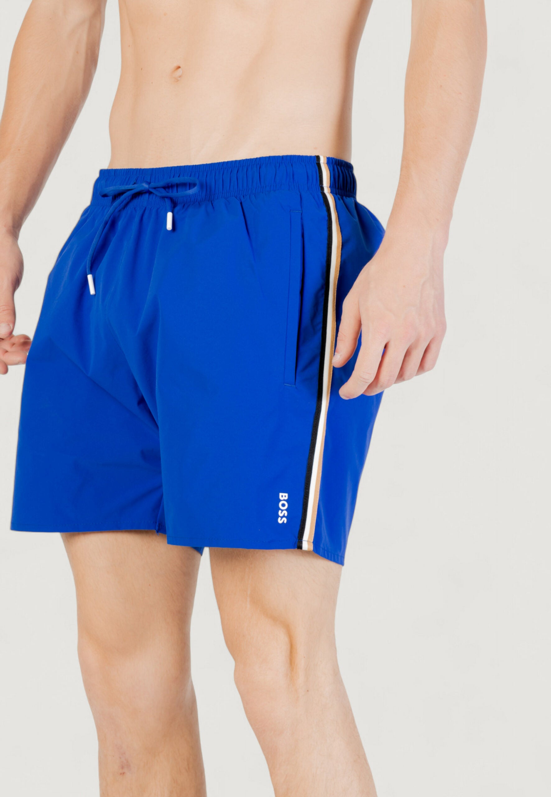 Boss Men's Blue Boxer Swim Shorts - Swimwear & Beachwear