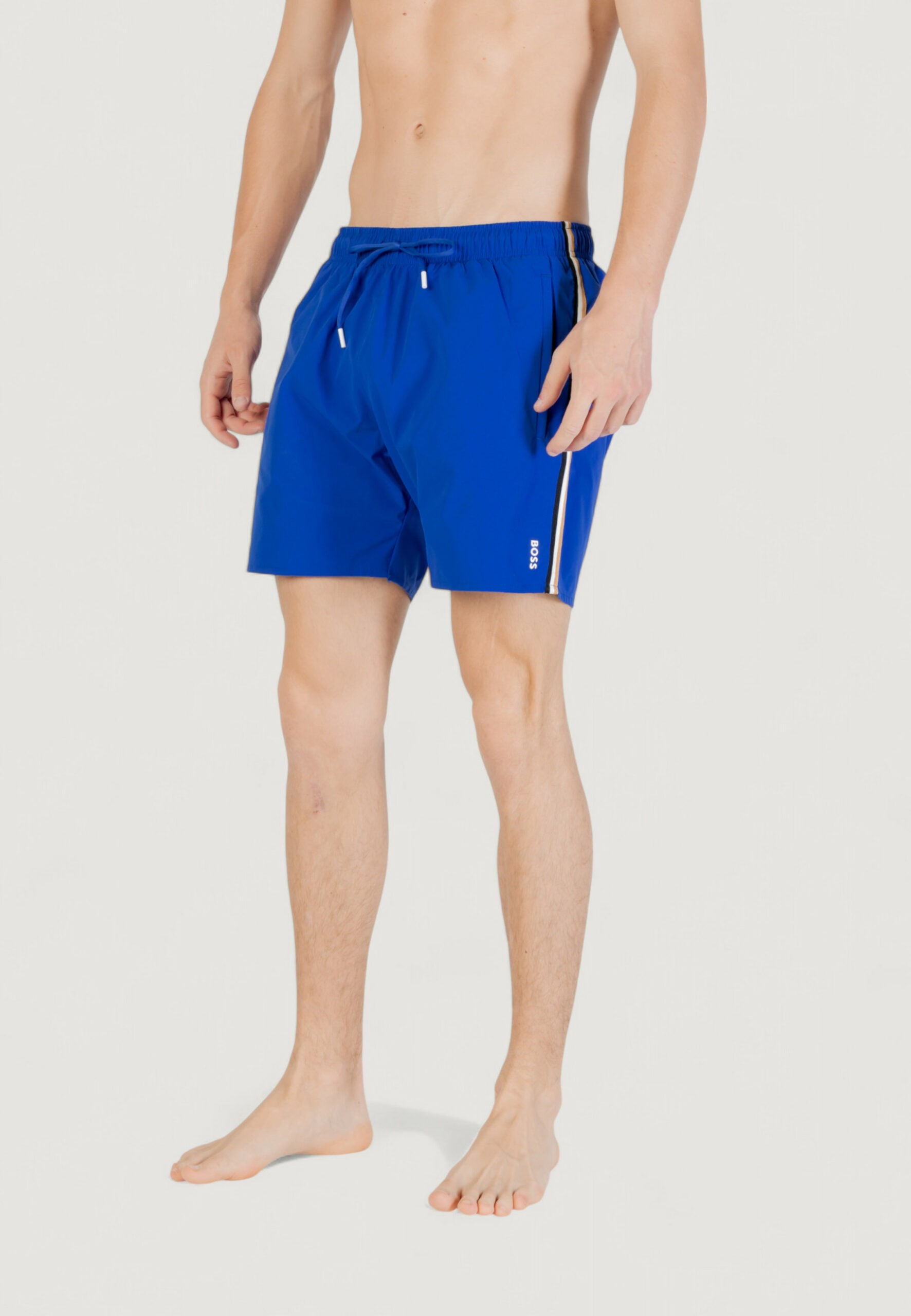 Boss Men's Blue Boxer Swim Shorts - Swimwear & Beachwear