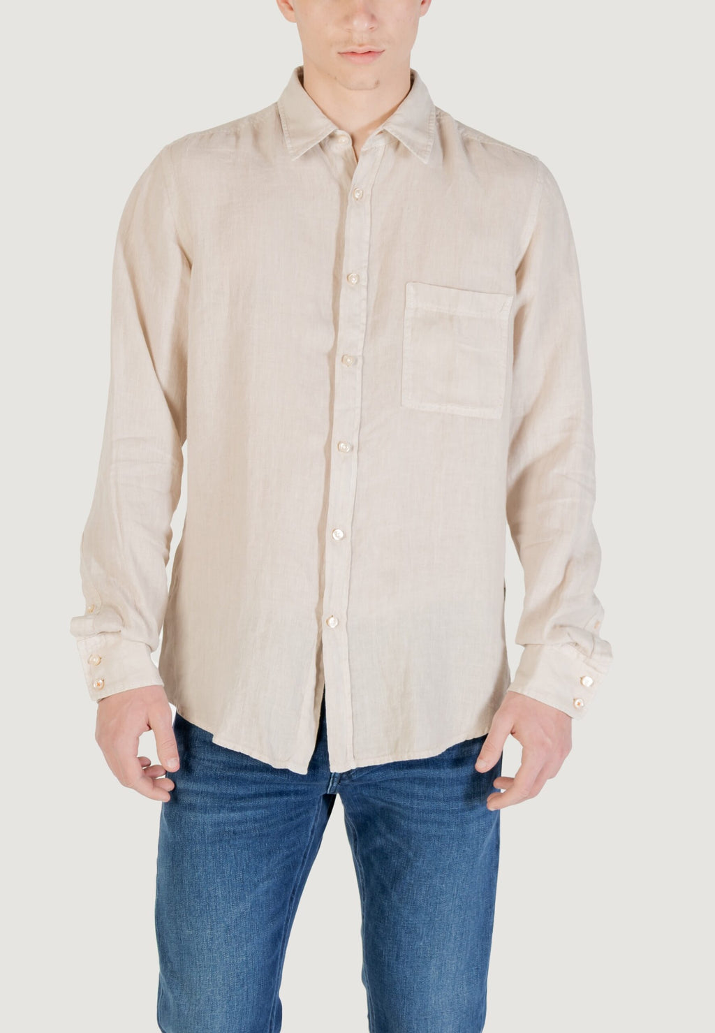 Boss Relegant-6-M Long Sleeve Shirt - Light Beige