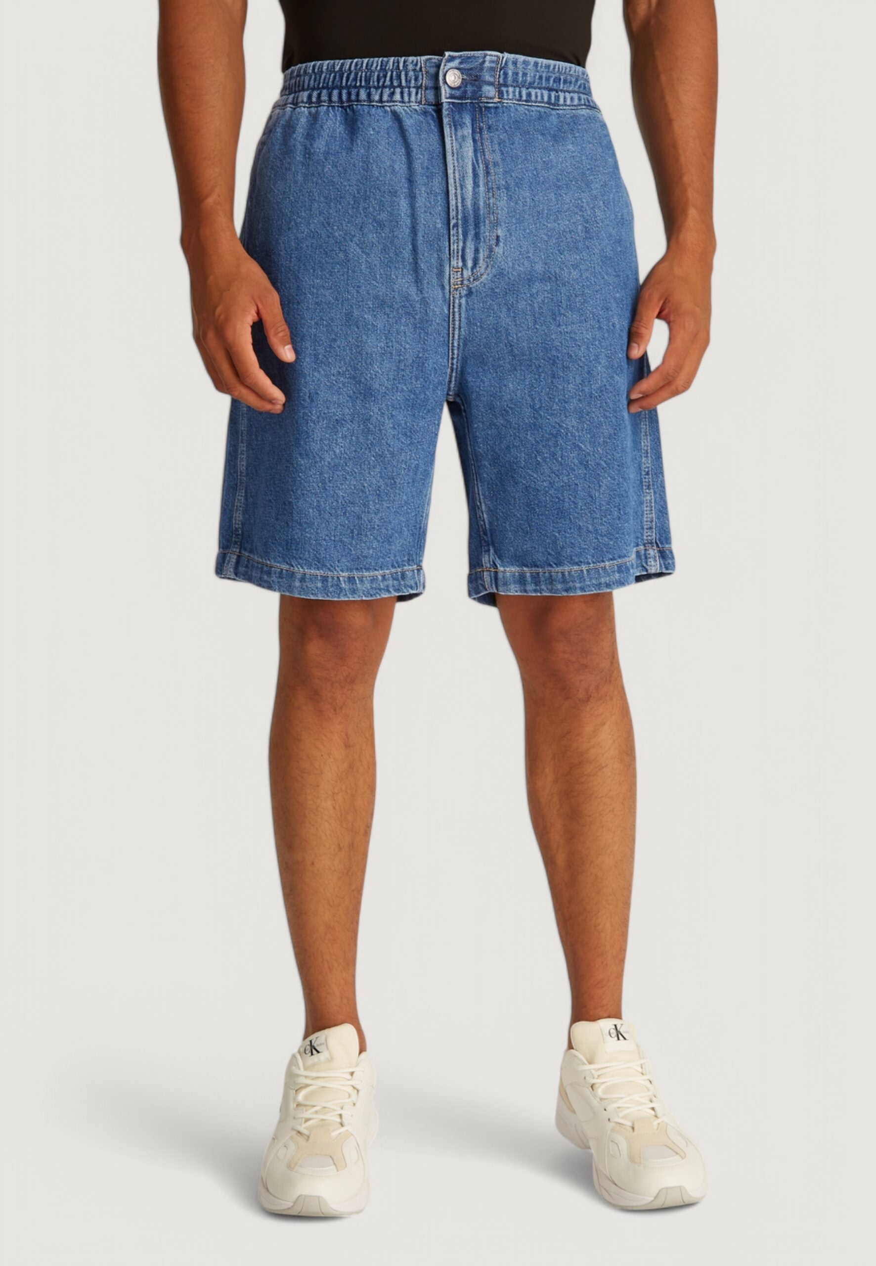 Calvin Klein Jeans Pull On Relaxed Denim Bermuda Shorts