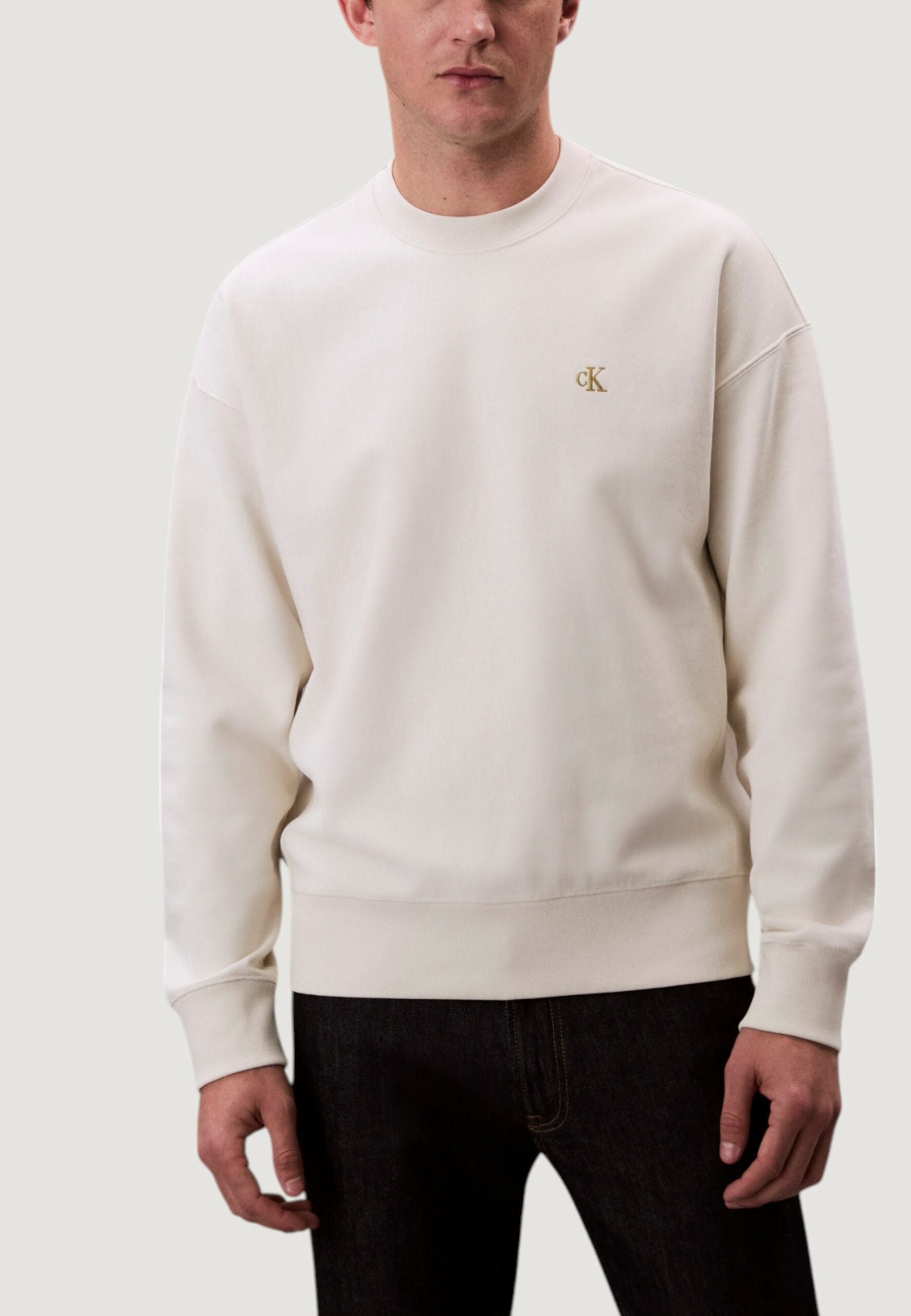 Calvin Klein Jeans Men's Premium Terry Monogram Hoodie - White
