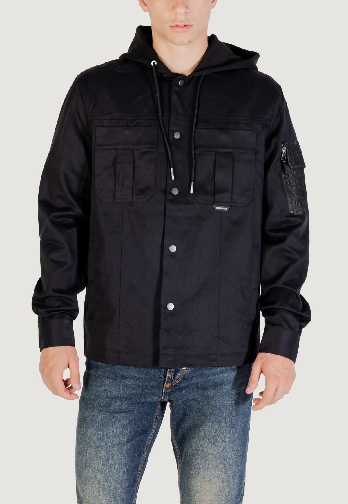 Antony Morato Men's Black Houston Relaxed Fit Long-Sleeved Shirt
