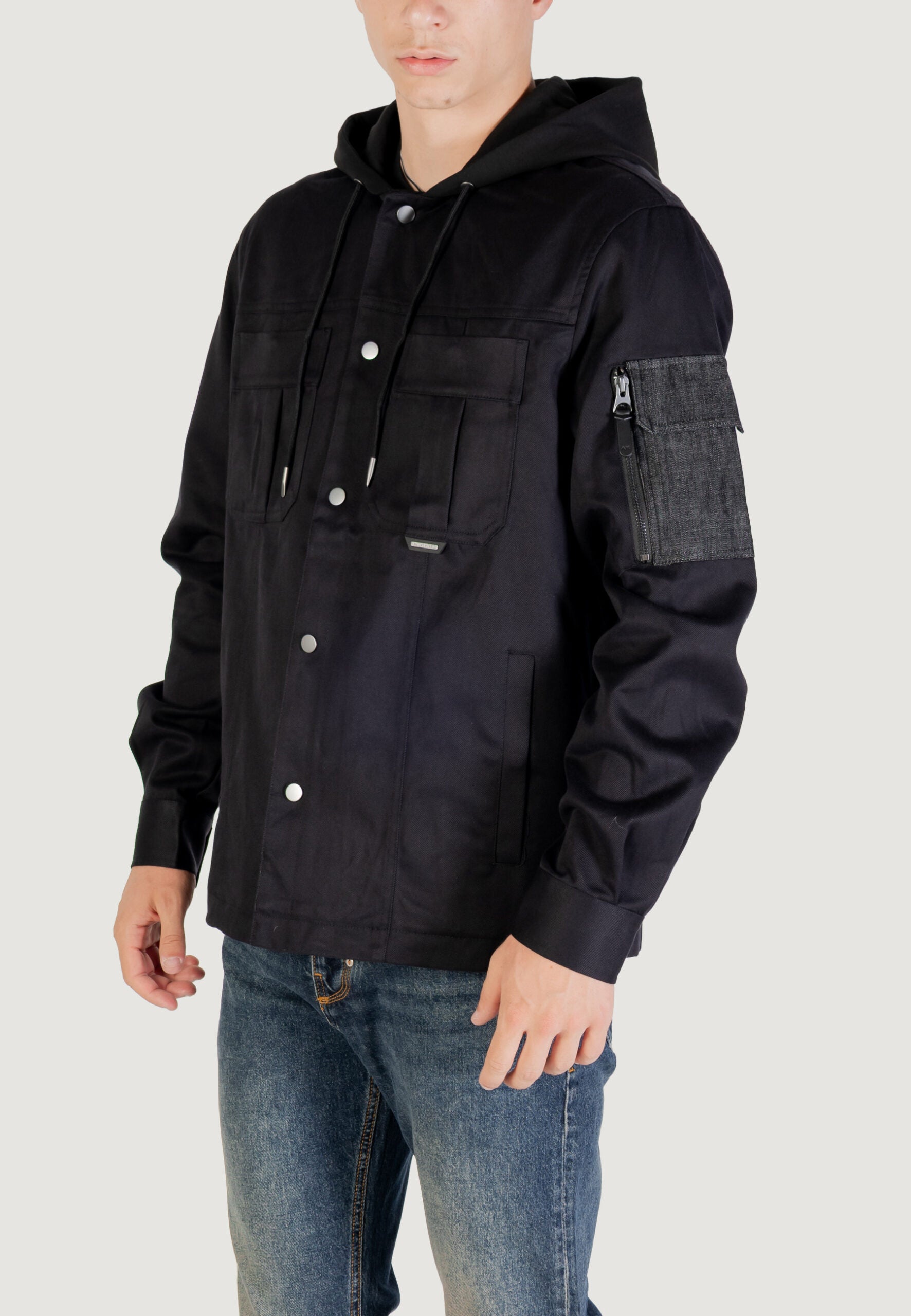 Antony Morato Men's Black Houston Relaxed Fit Long-Sleeved Shirt