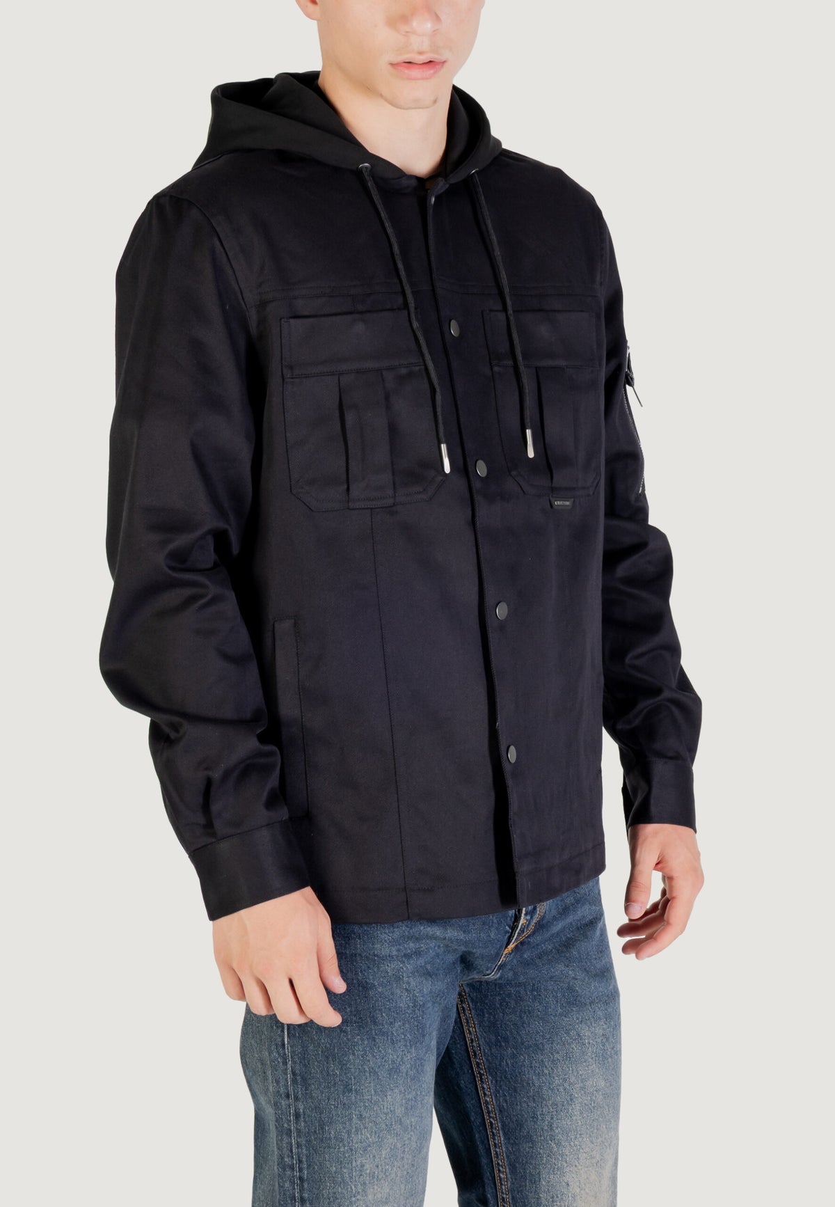 Antony Morato Men's Black Houston Relaxed Fit Long-Sleeved Shirt