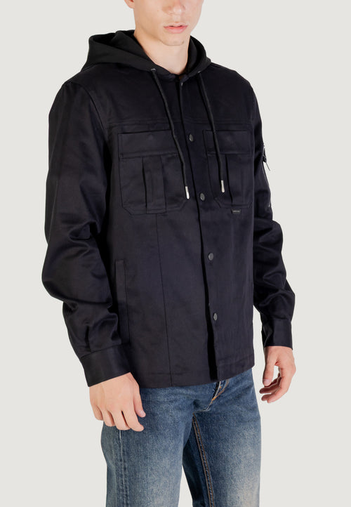 Antony Morato Men's Black Houston Relaxed Fit Long-Sleeved Shirt