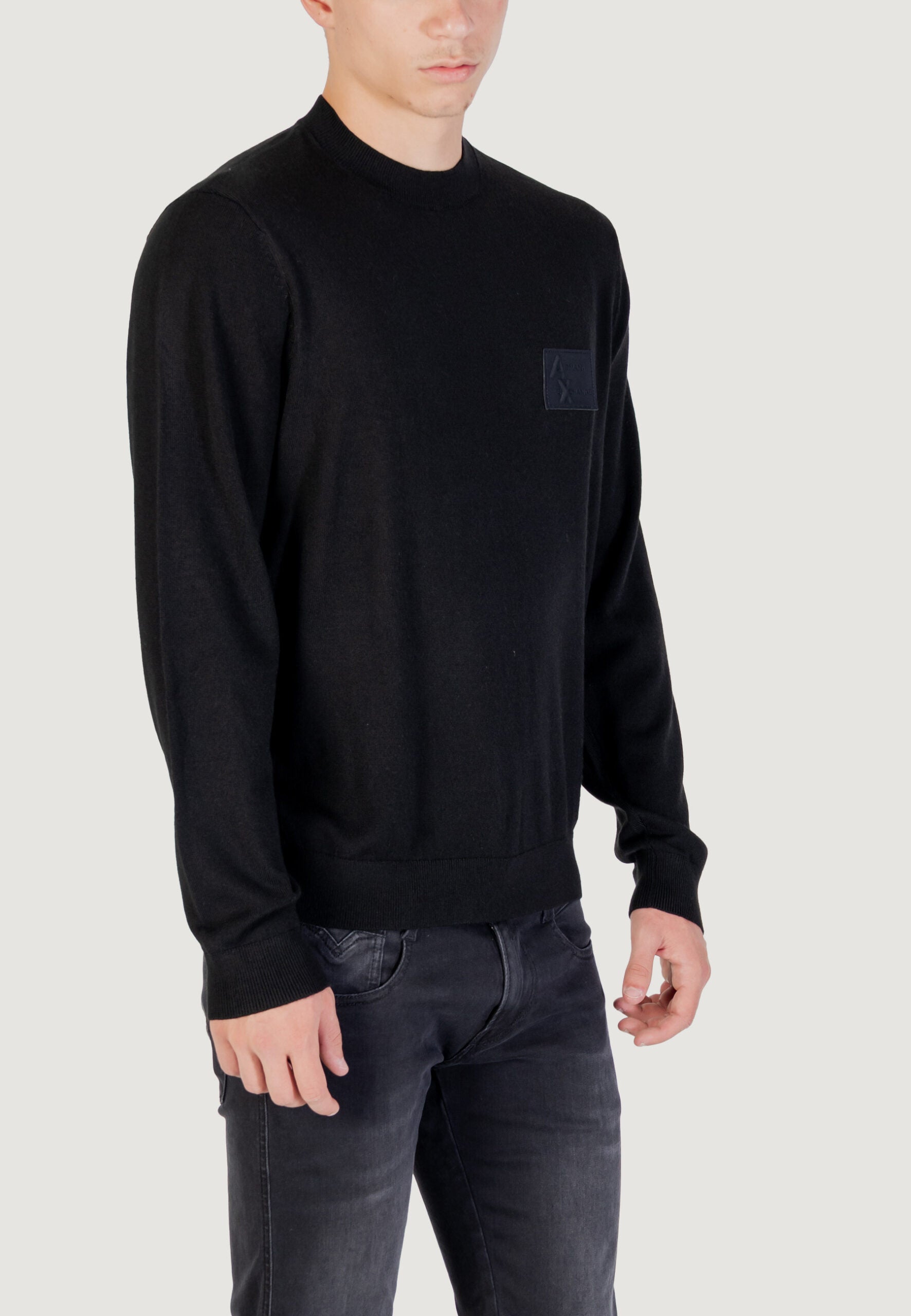 Armani Exchange Men's Black Pullover Sweater