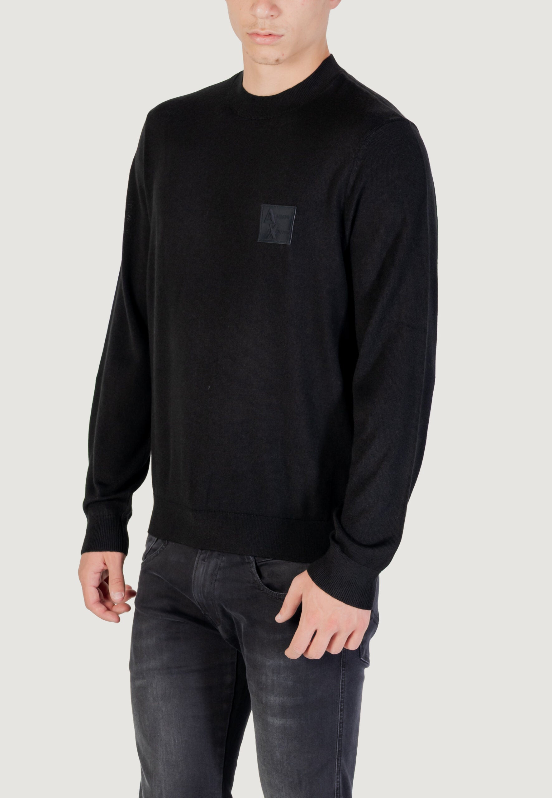 美品 ARMANI JEANS ドライバーズニット L イタリア製 グレー系 メンズ