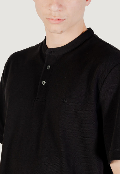Armani Exchange Men's Black Short Sleeve Polo Shirt