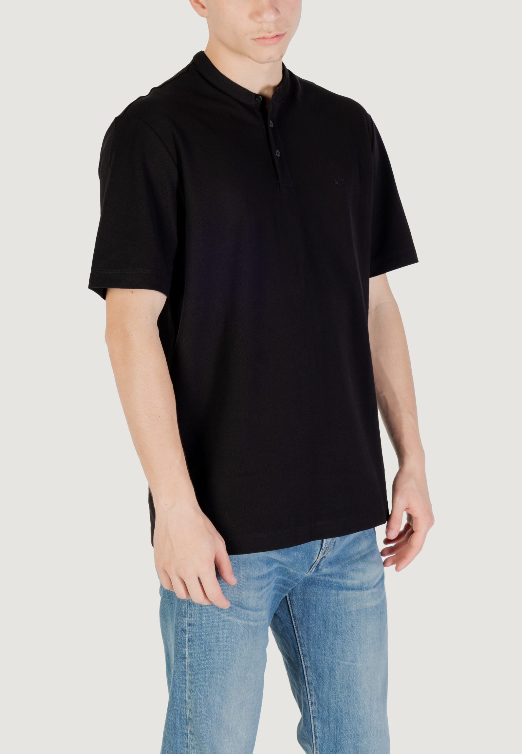 Armani Exchange Men's Black Short Sleeve Polo Shirt