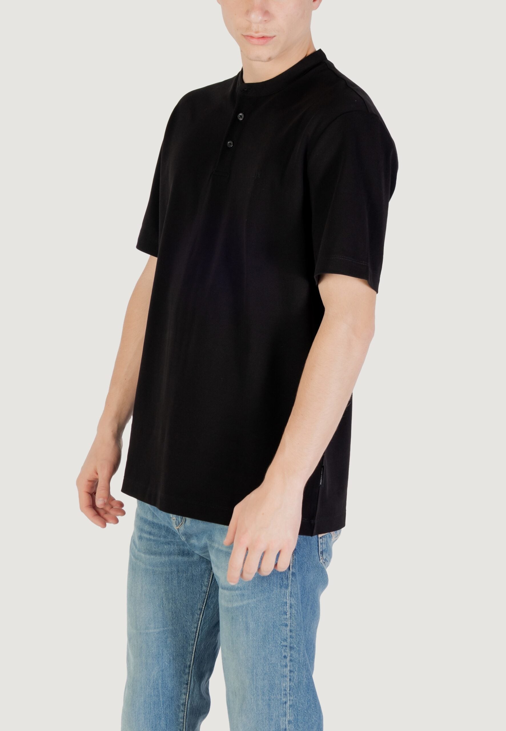 Armani Exchange Men's Black Short Sleeve Polo Shirt