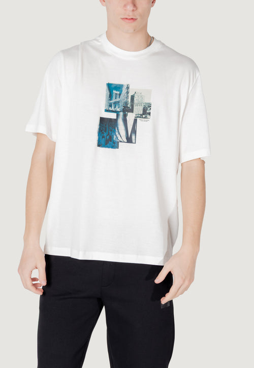 Armani Exchange Men's Cream T-Shirt