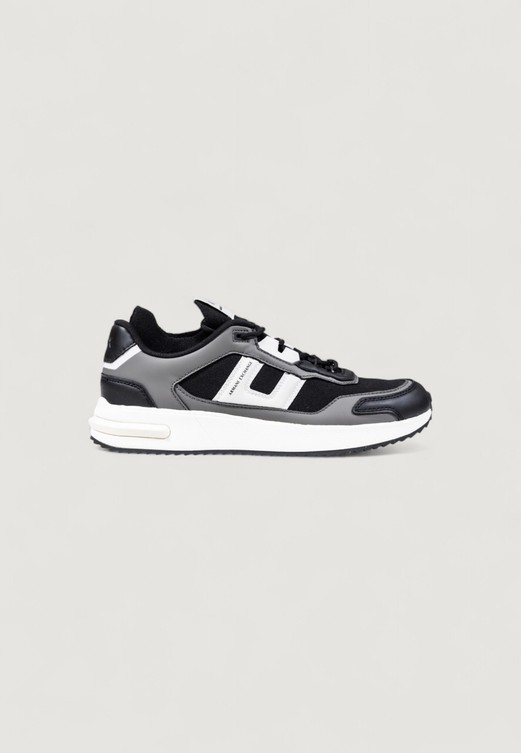 Armani Exchange Men's Gray and White Sneakers