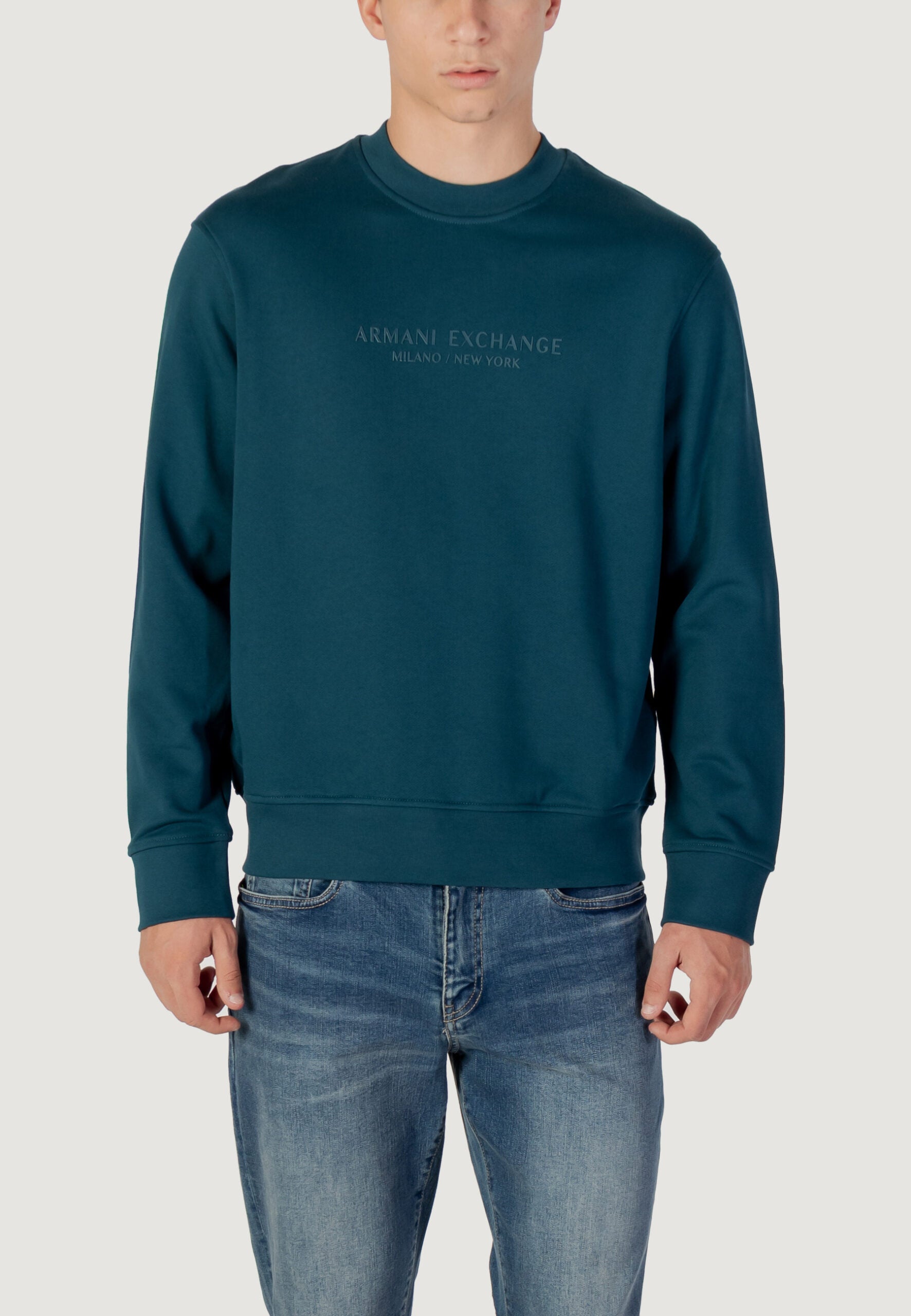 Armani Exchange Men's Petrol Blue Sweatshirts