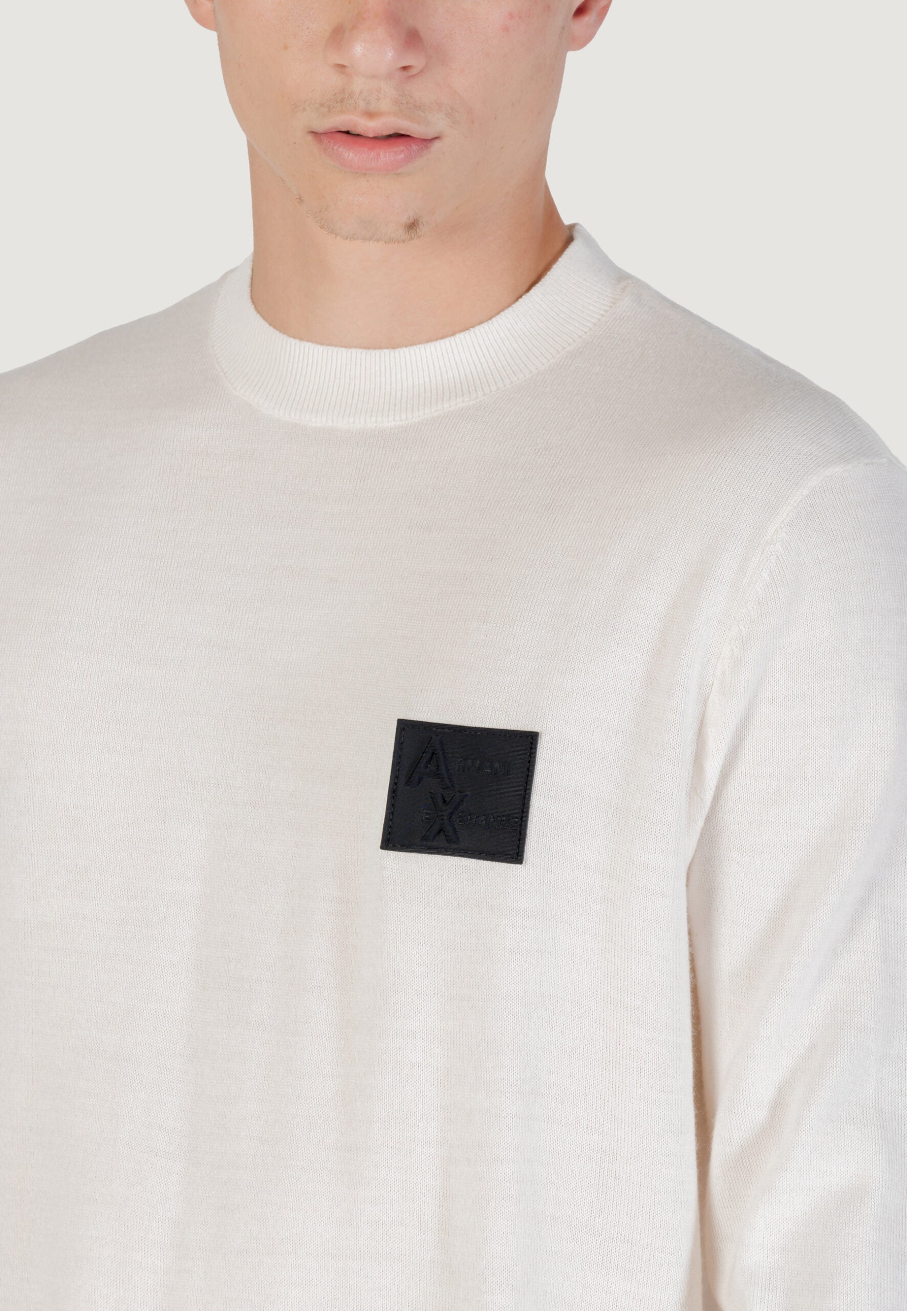 Armani Exchange Men's White Pullover Sweater