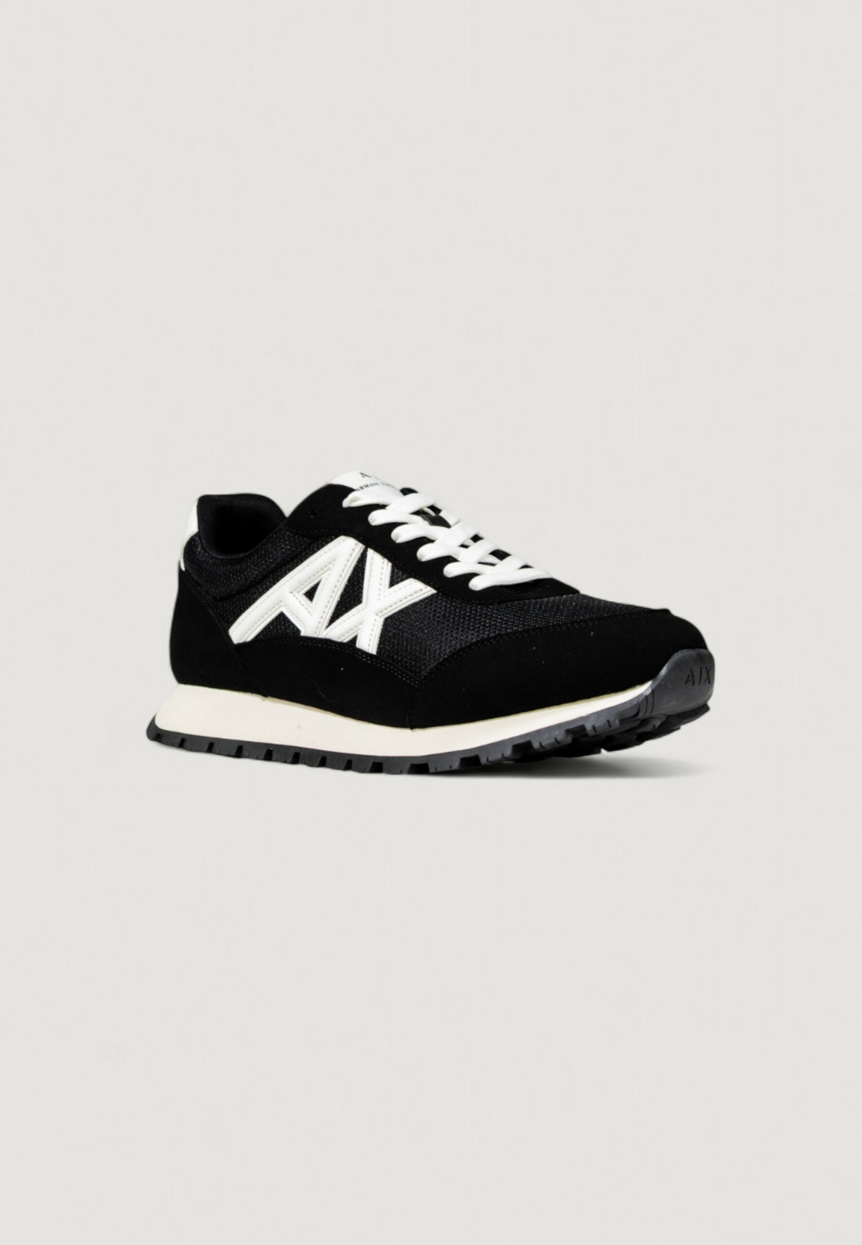 Armani Exchange Men's Black and White Sneakers