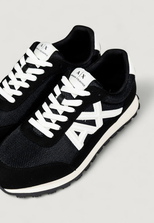 Armani Exchange Men's Black and White Sneakers
