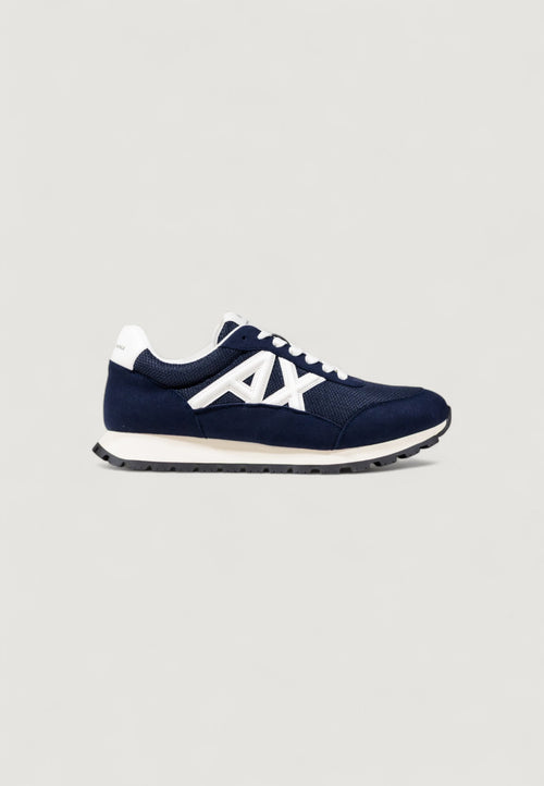 Armani Exchange Men's Blue and White Sneakers