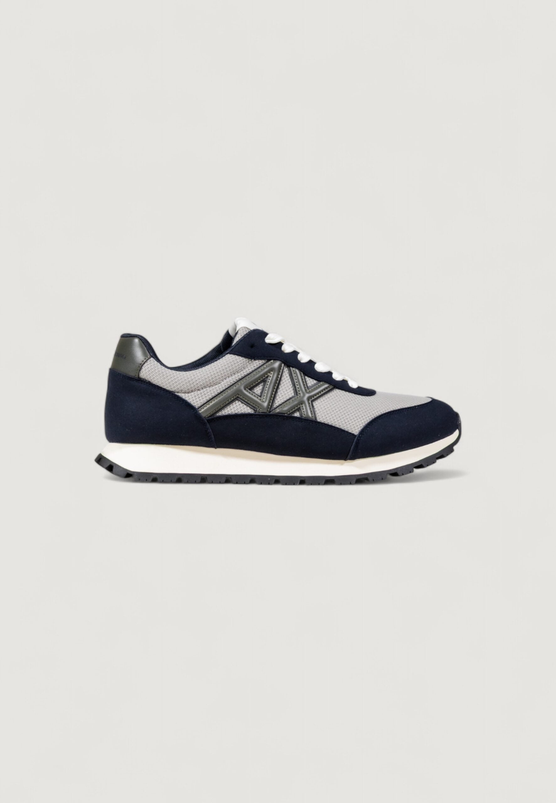 Armani Exchange Men's Dark Blue and Grey Sneakers