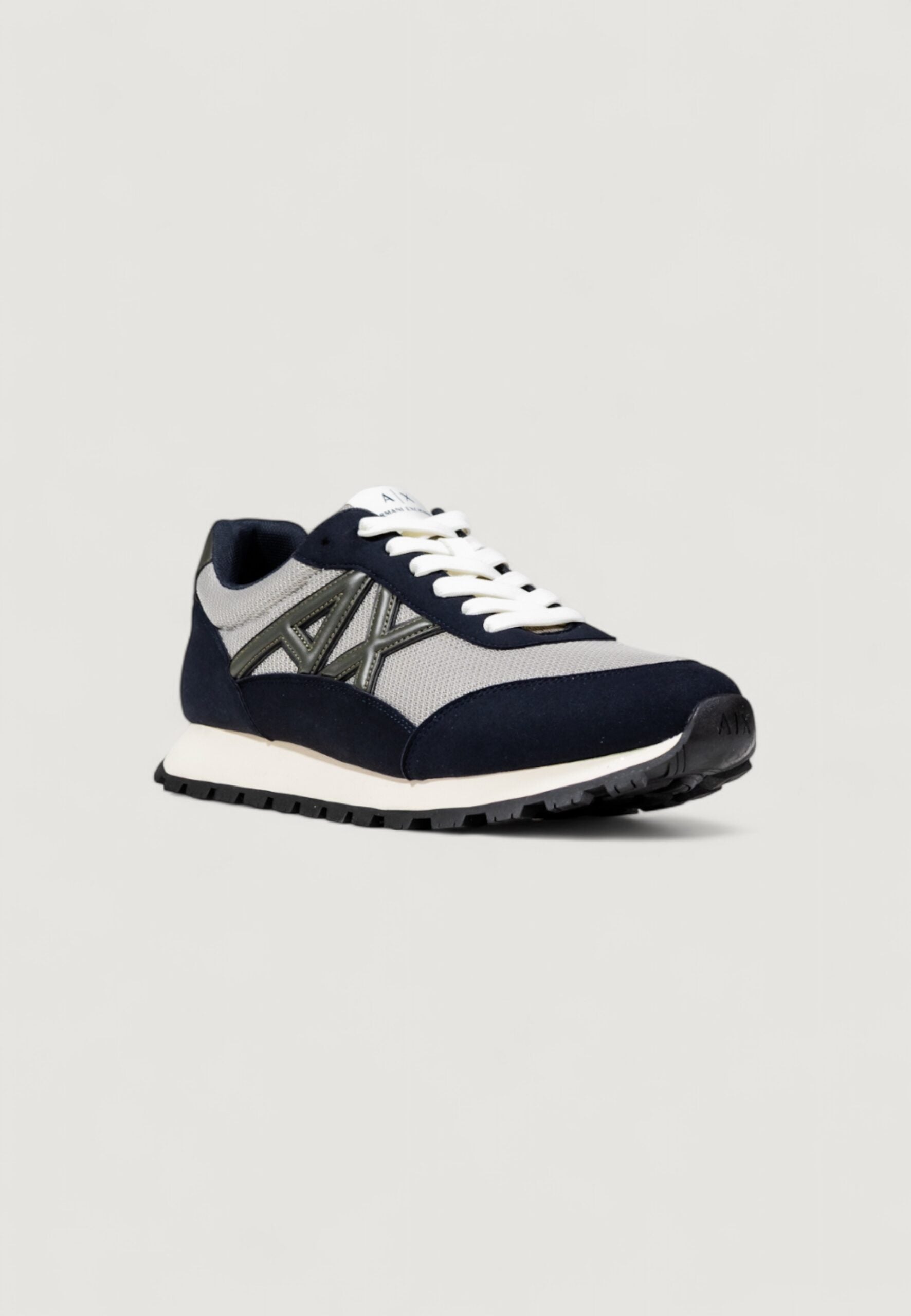 Armani Exchange Men's Dark Blue and Grey Sneakers