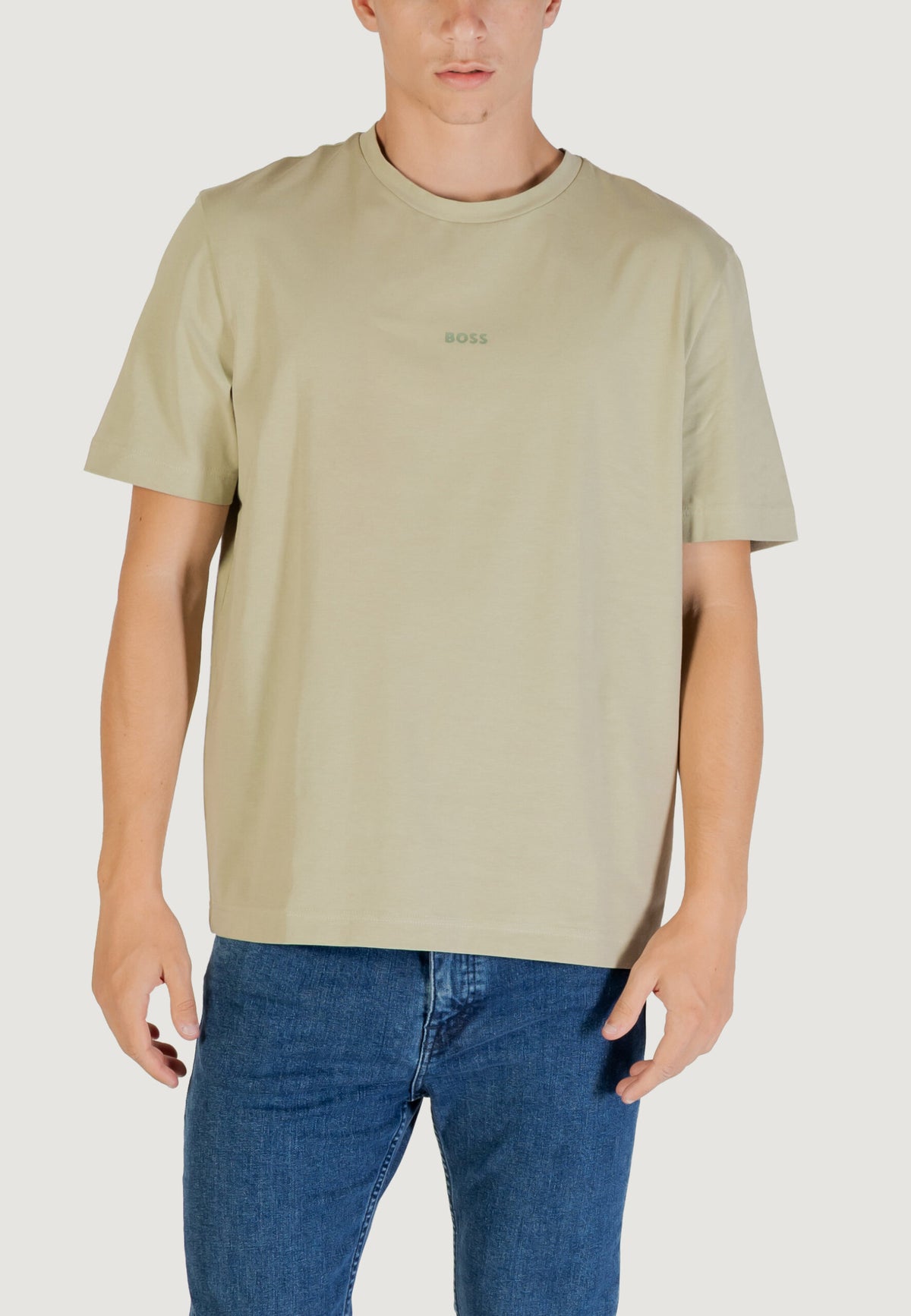 BOSS Men's Sage Green T-Shirt
