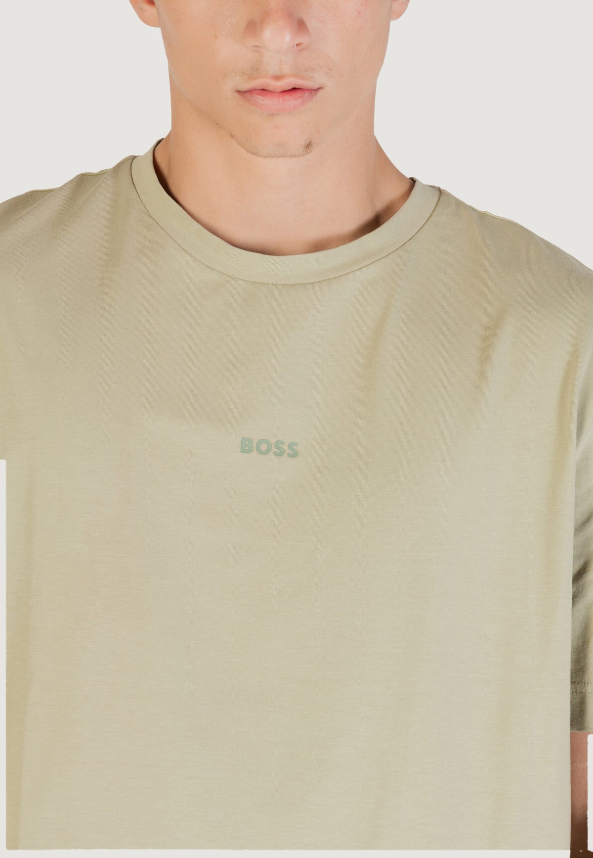 BOSS Men's Sage Green T-Shirt