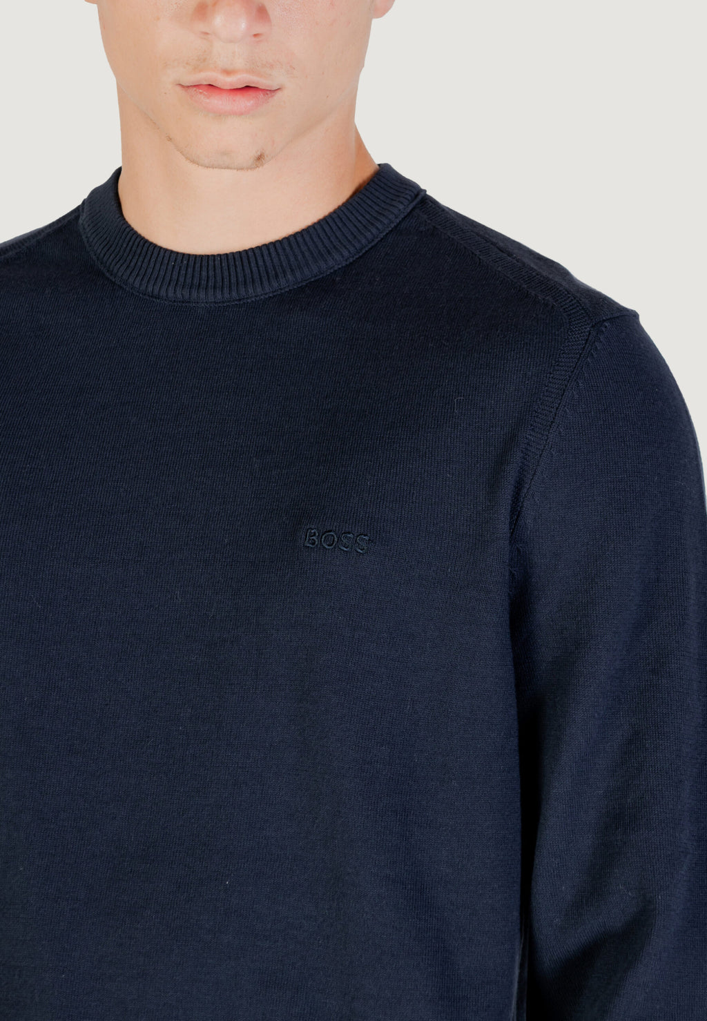 BOSS Men's Dark Blue Sweater