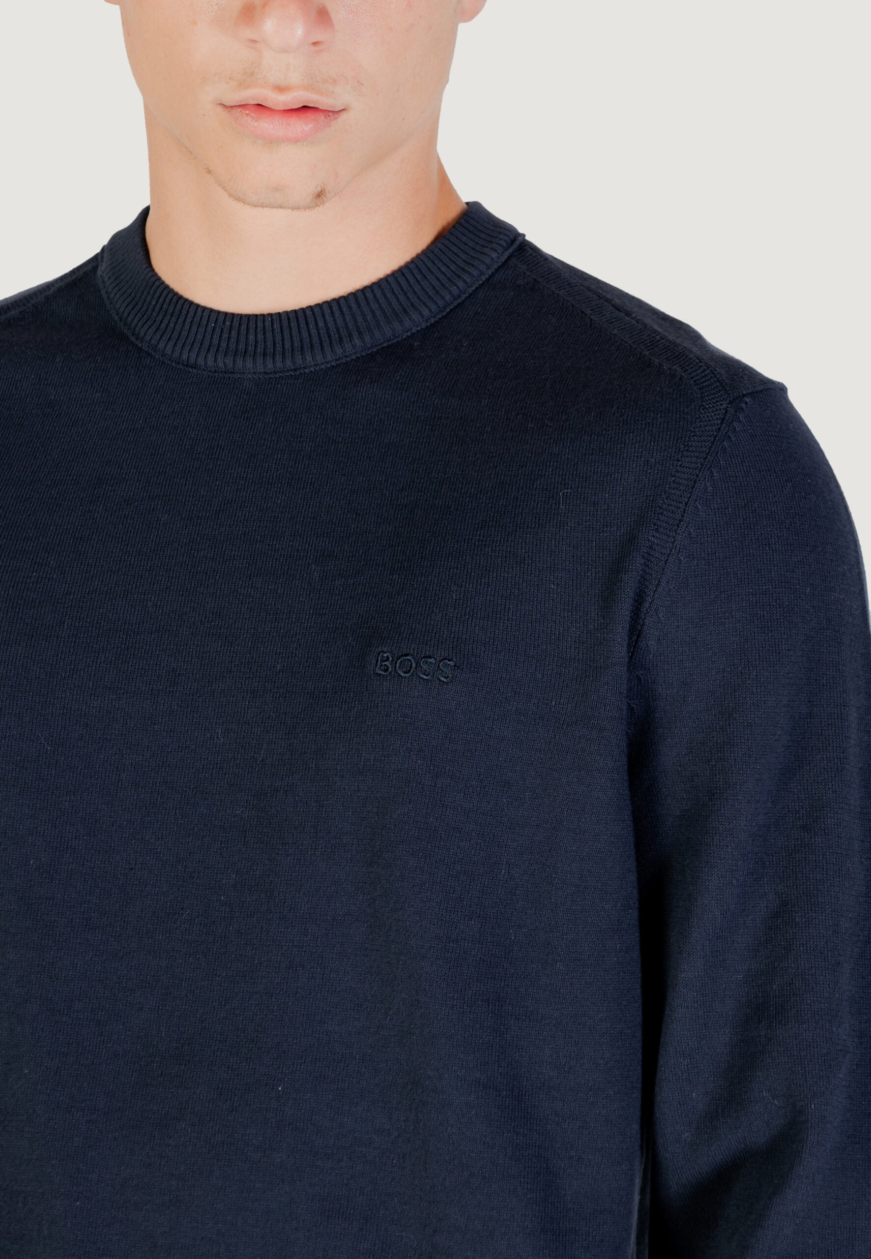 BOSS Men's Dark Blue Sweater