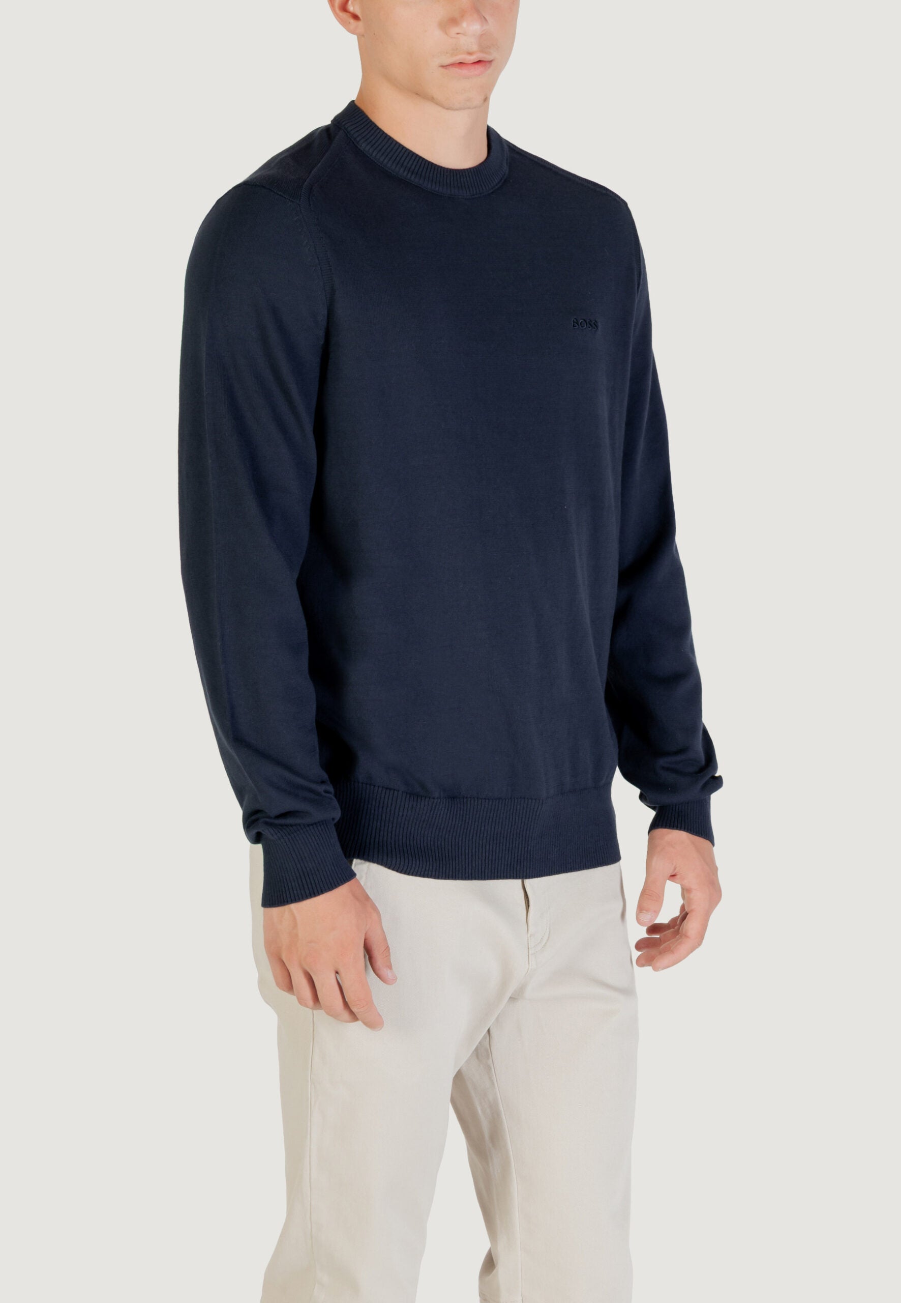 BOSS Men's Dark Blue Sweater