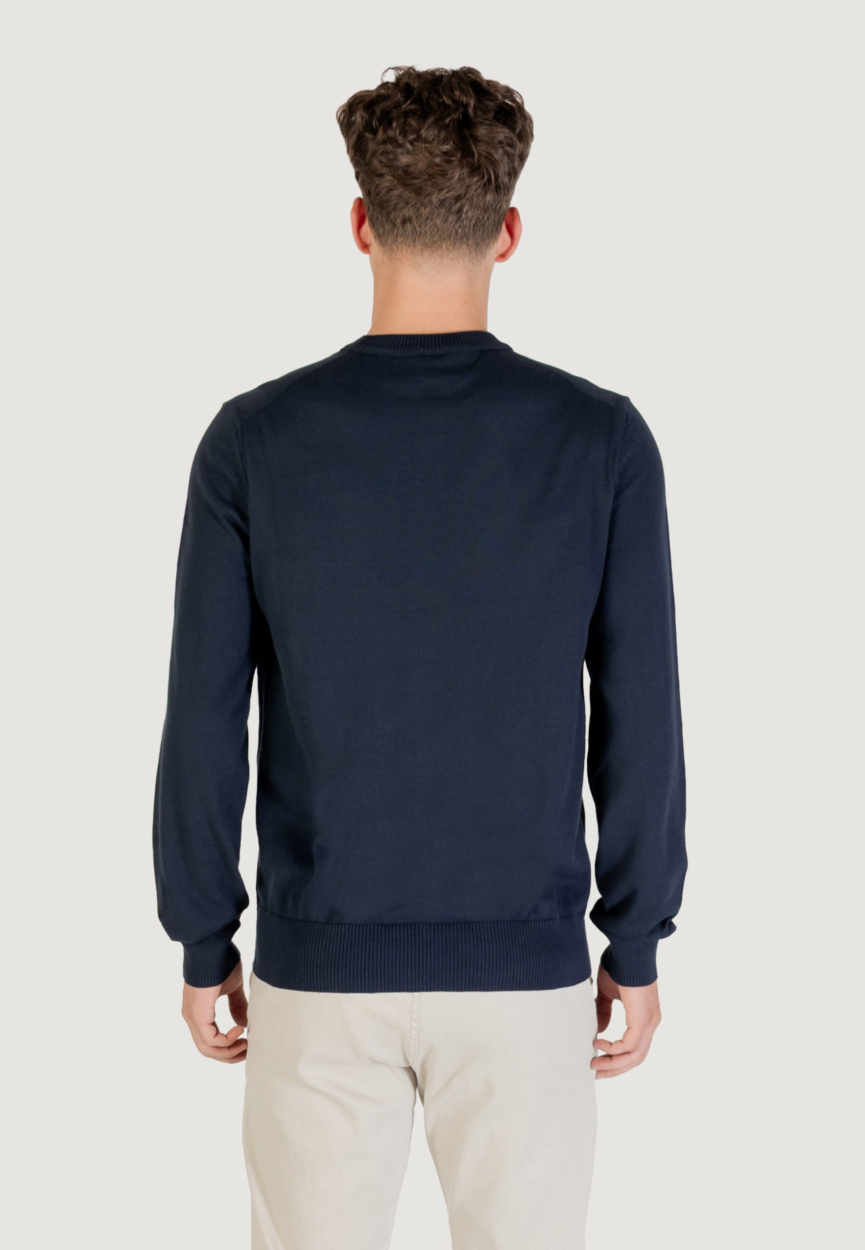 BOSS Men's Dark Blue Sweater