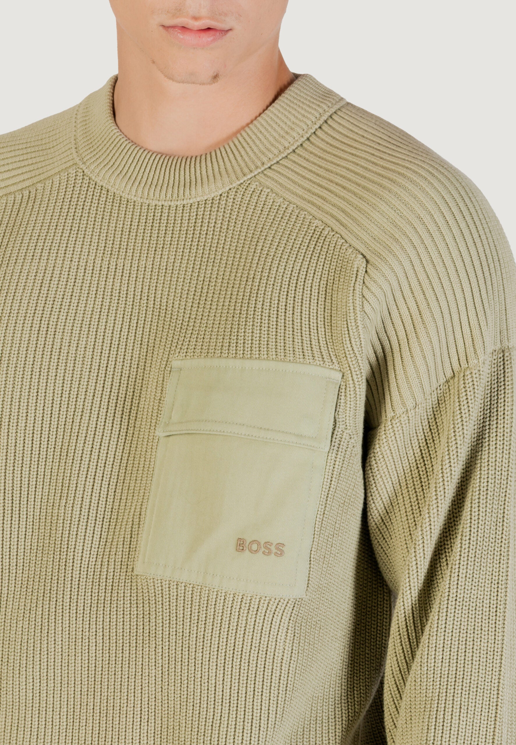 BOSS メンズ セージグリーン セーター
