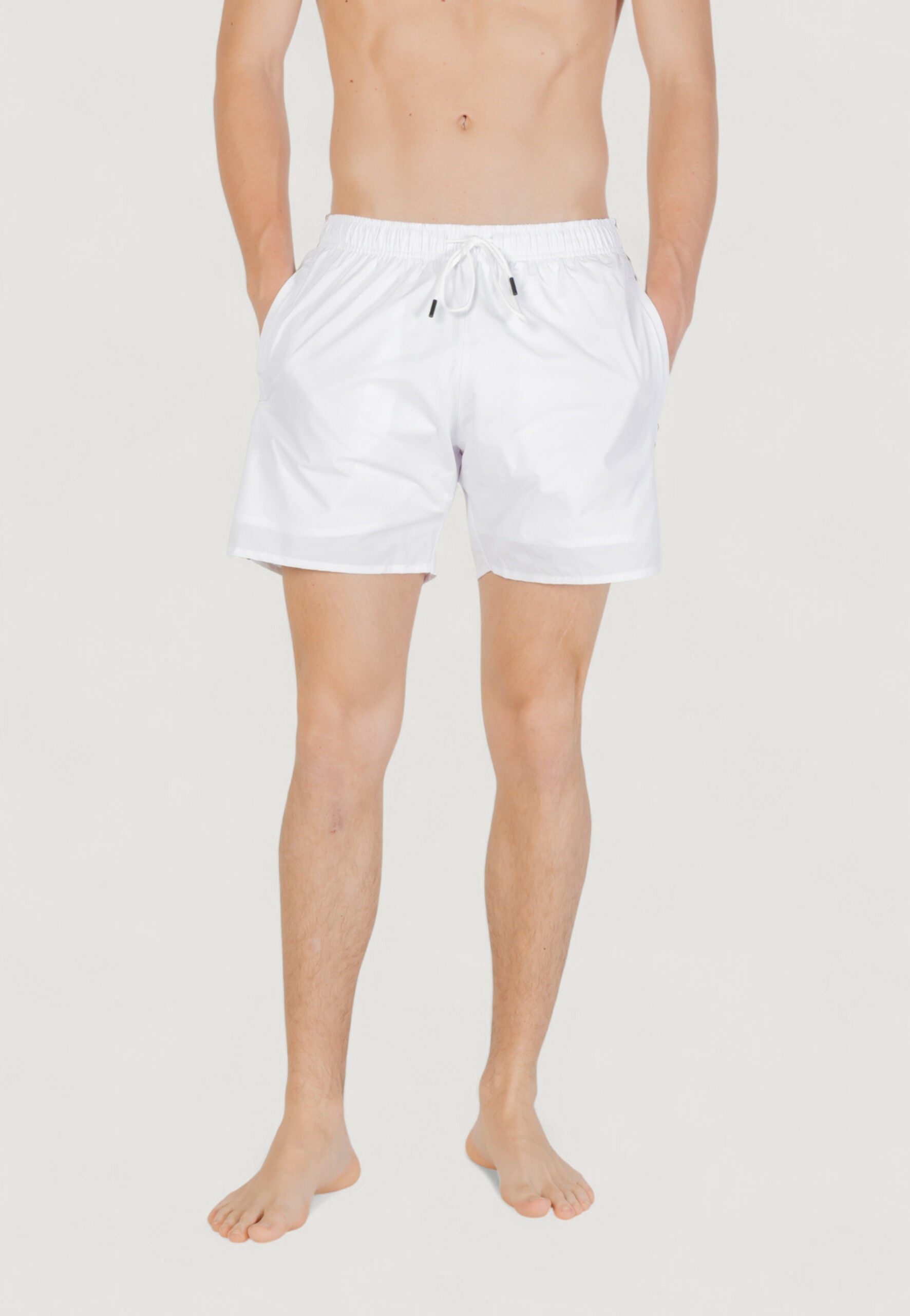 Boss Men's White Boxer Swim Shorts - Swimwear & Beachwear