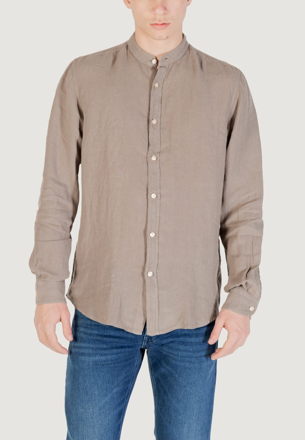 Boss Race Men's Long Sleeve Shirt - Terra Mud | Casual & Modern
