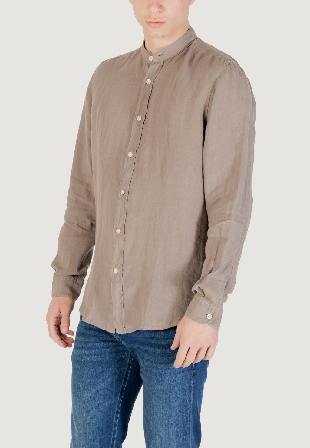 Boss Race Men's Long Sleeve Shirt - Terra Mud | Casual & Modern