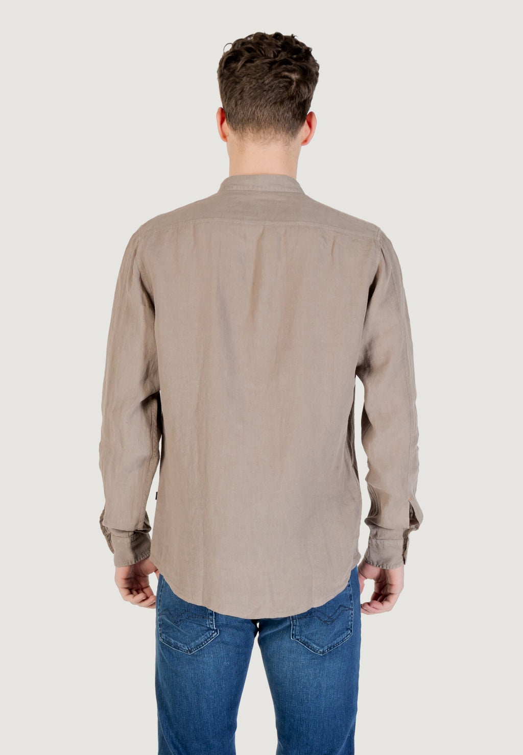 Boss Race Men's Long Sleeve Shirt - Terra Mud | Casual & Modern