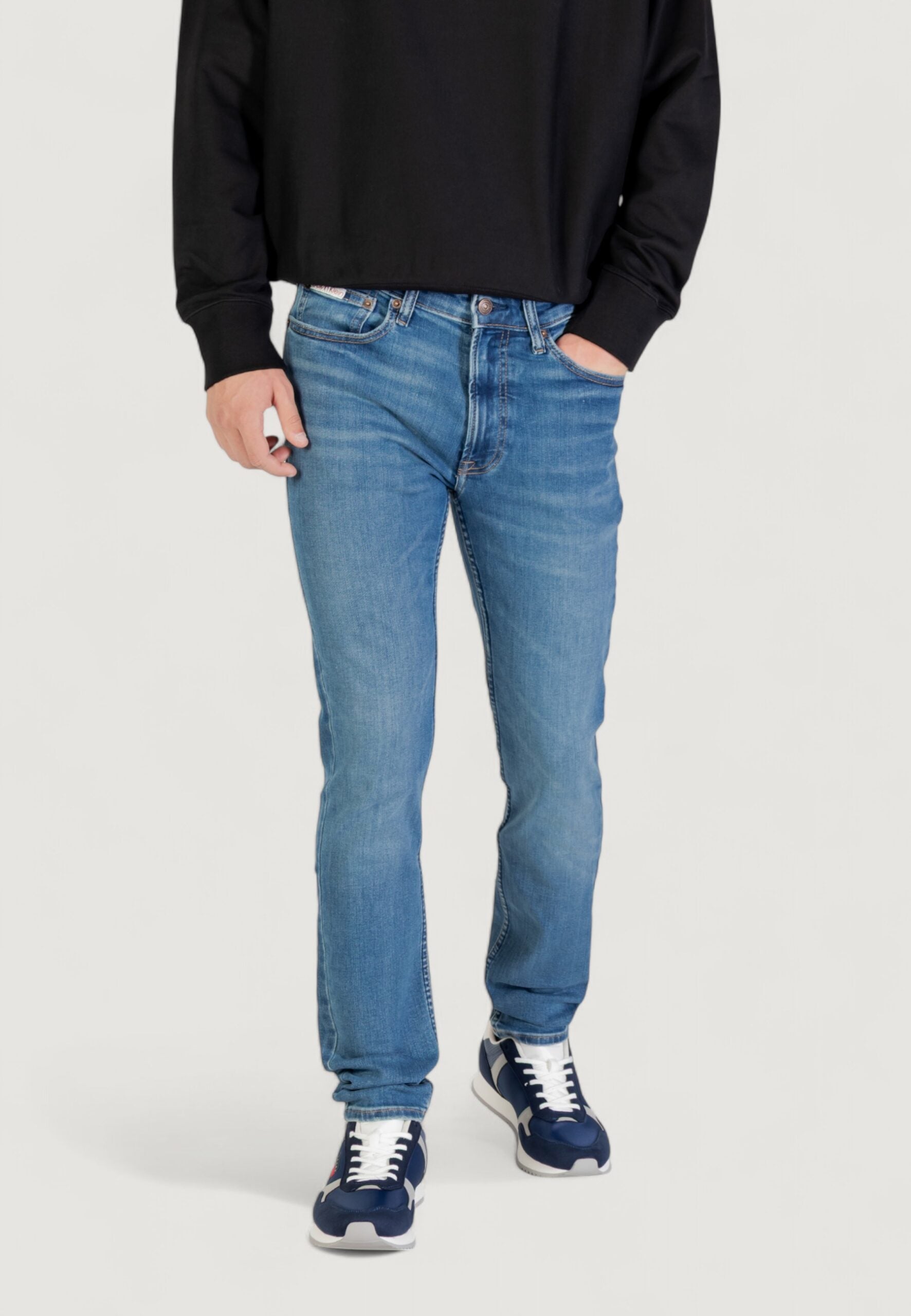Calvin Klein Jeans Men's Canyon Blue Skinny Denim Jeans