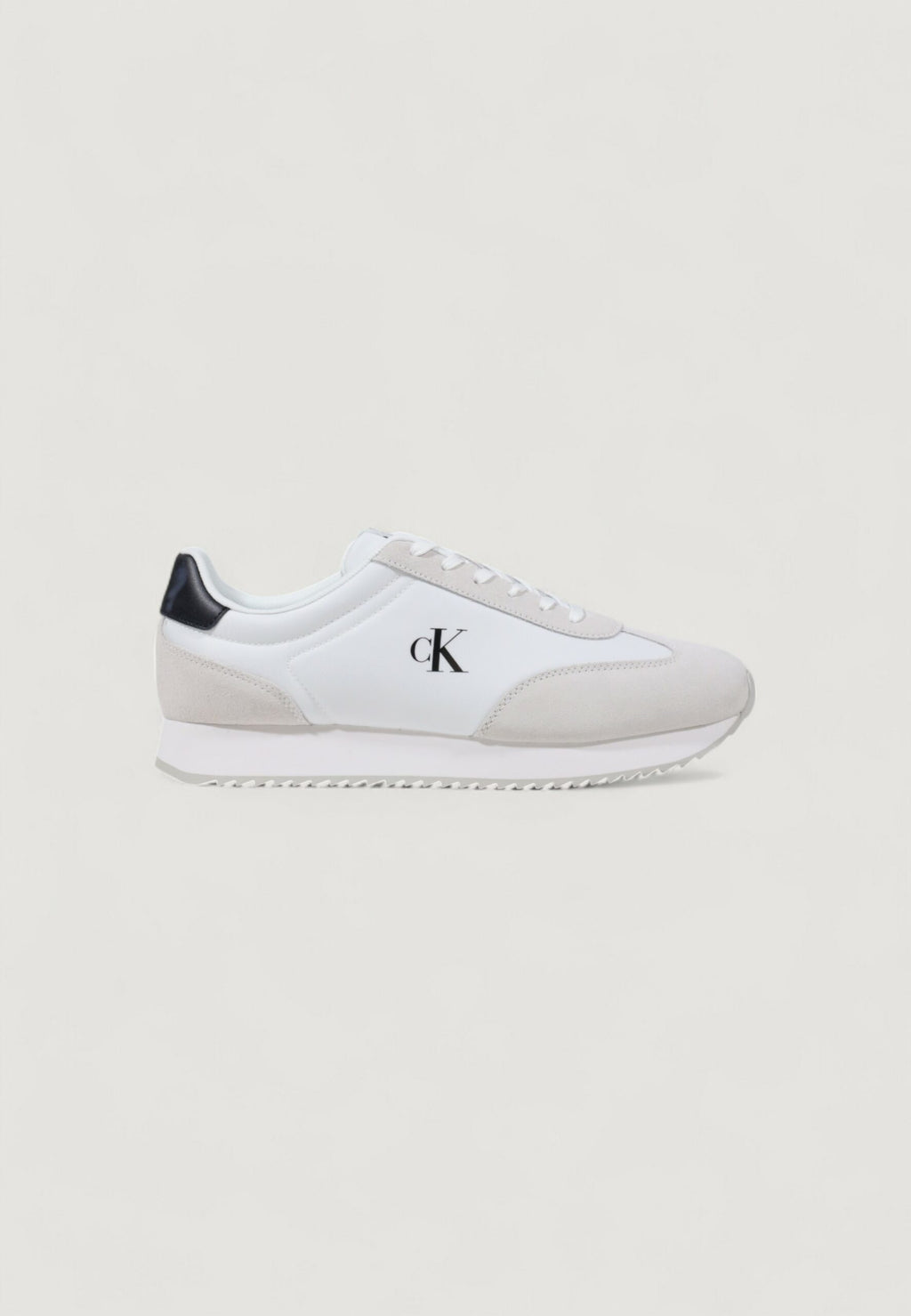 Calvin Klein Jeans Men's White Retro Runner Lace-Up Sneakers