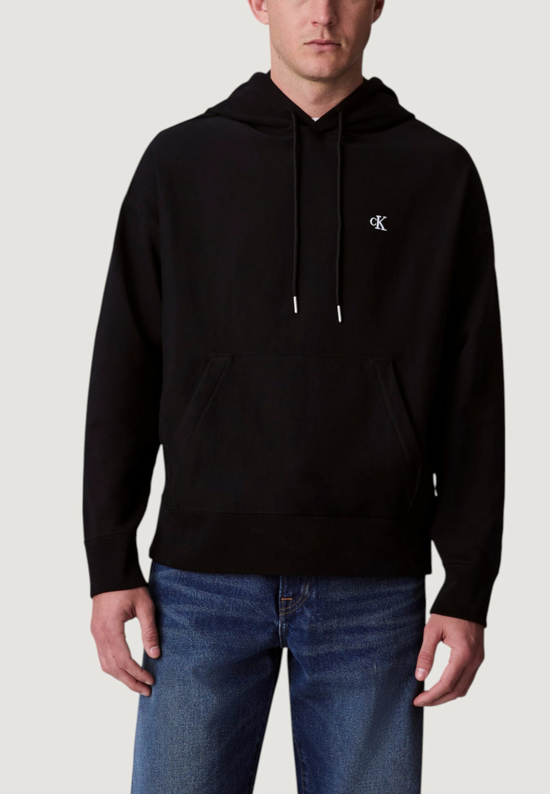Calvin Klein Jeans Men's Premium Terry Monogram Hoodie - Black