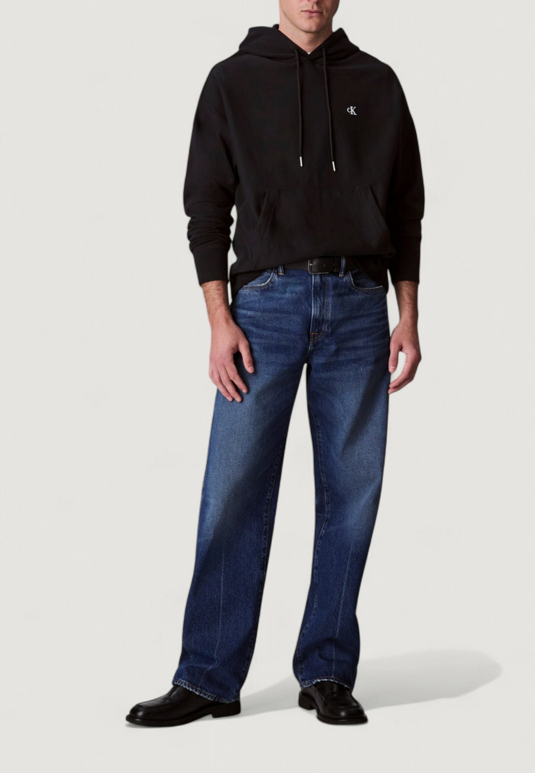 Calvin Klein Jeans Men's Premium Terry Monogram Hoodie - Black
