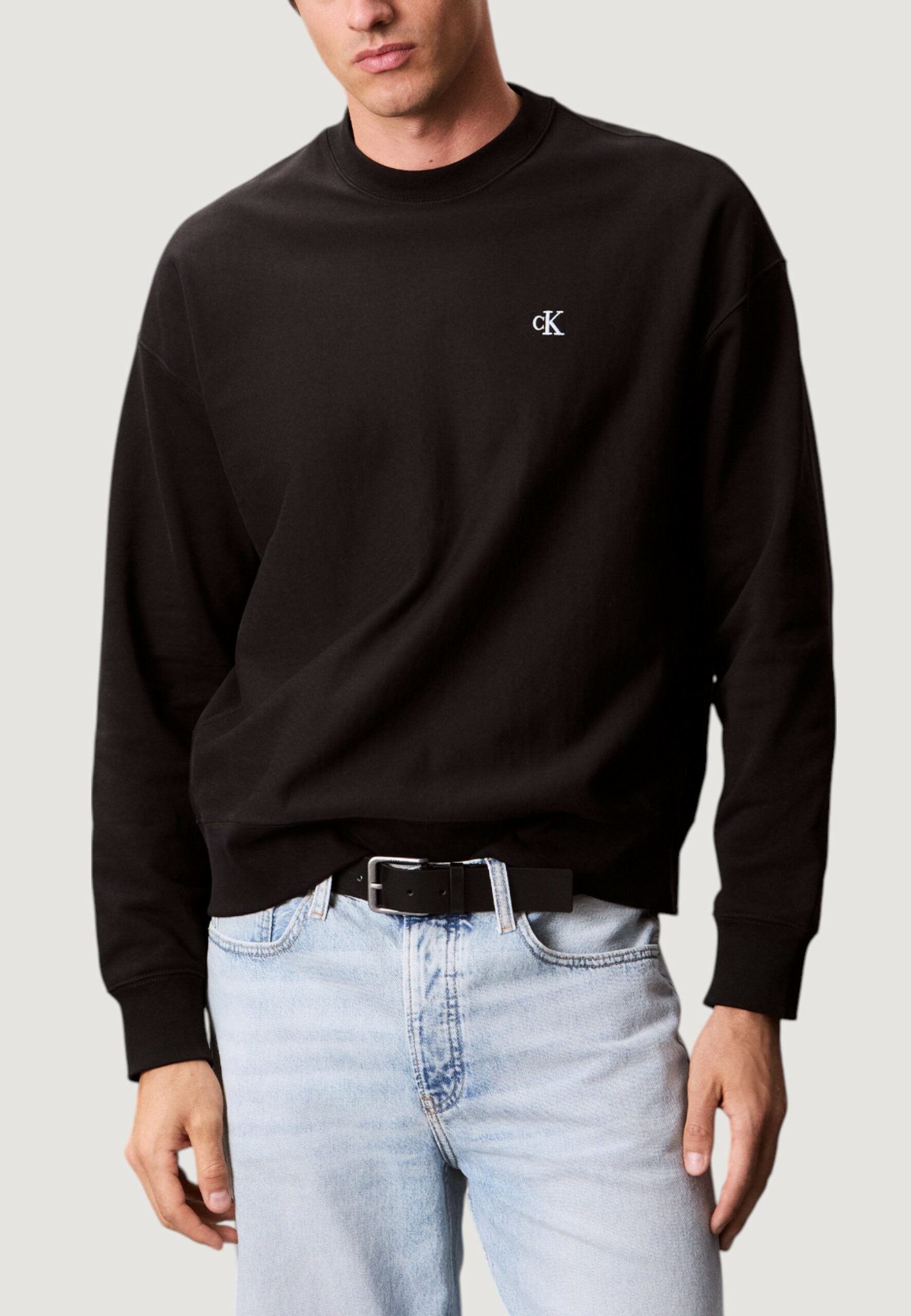 Calvin Klein Jeans Men's Premium Terry Monogram Hoodie - Black