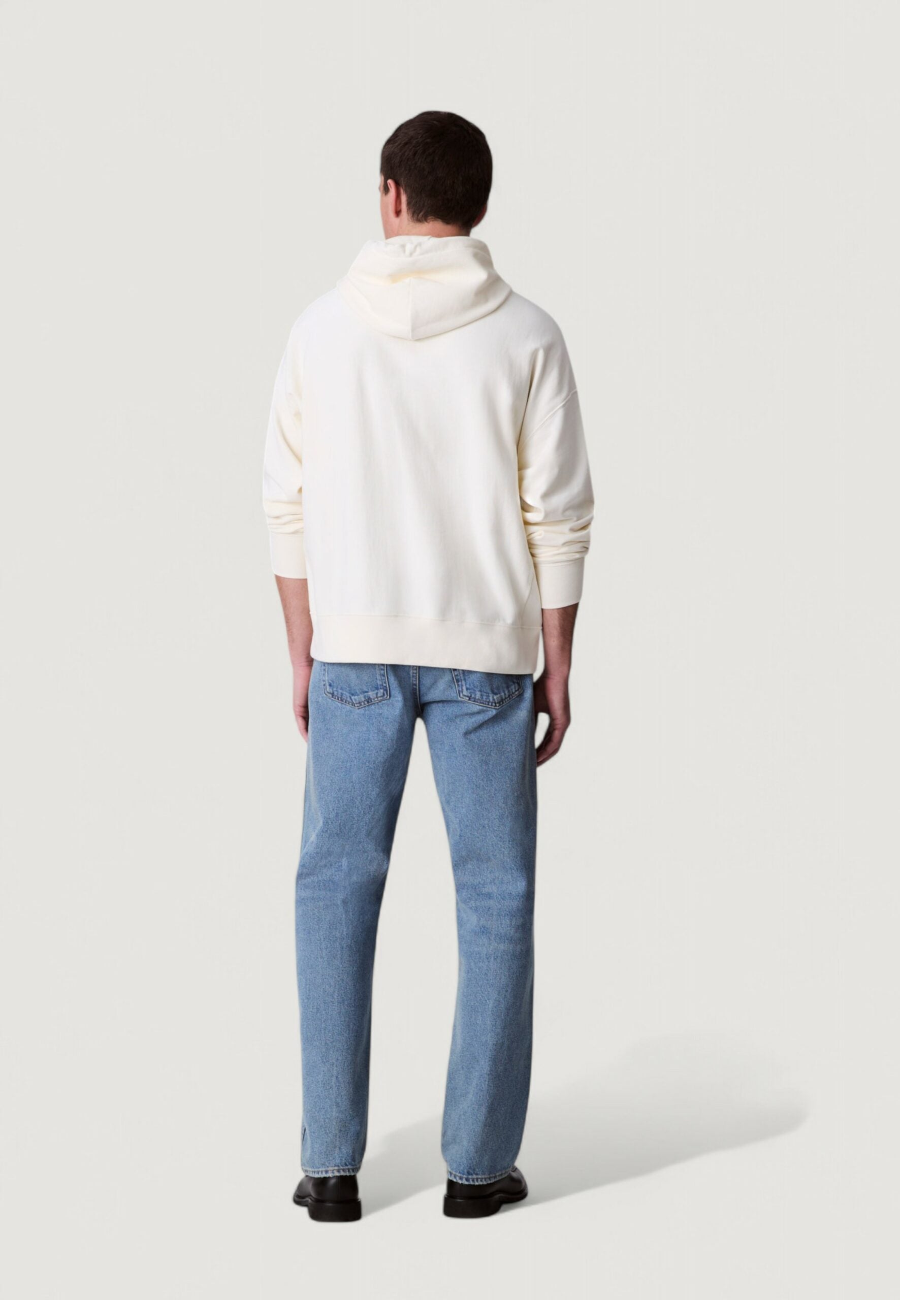 Calvin Klein Jeans Men's Premium Terry Monogram Hoodie - Milk