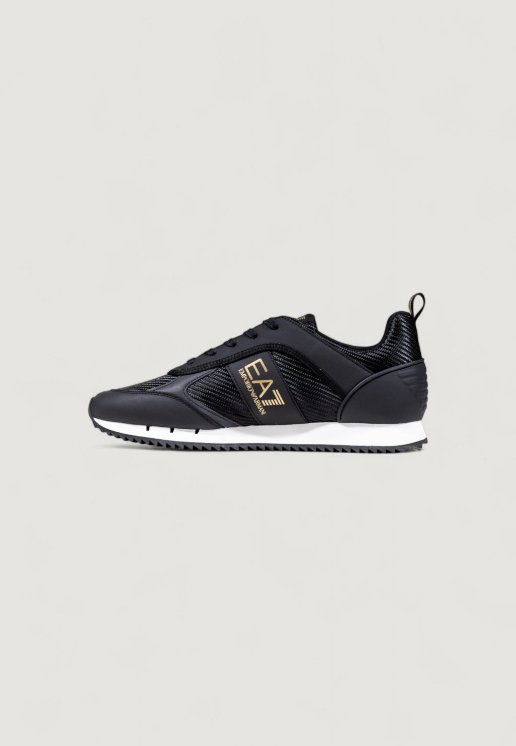 EA7 メンズ ブラック＆ゴールド スニーカー AF18613