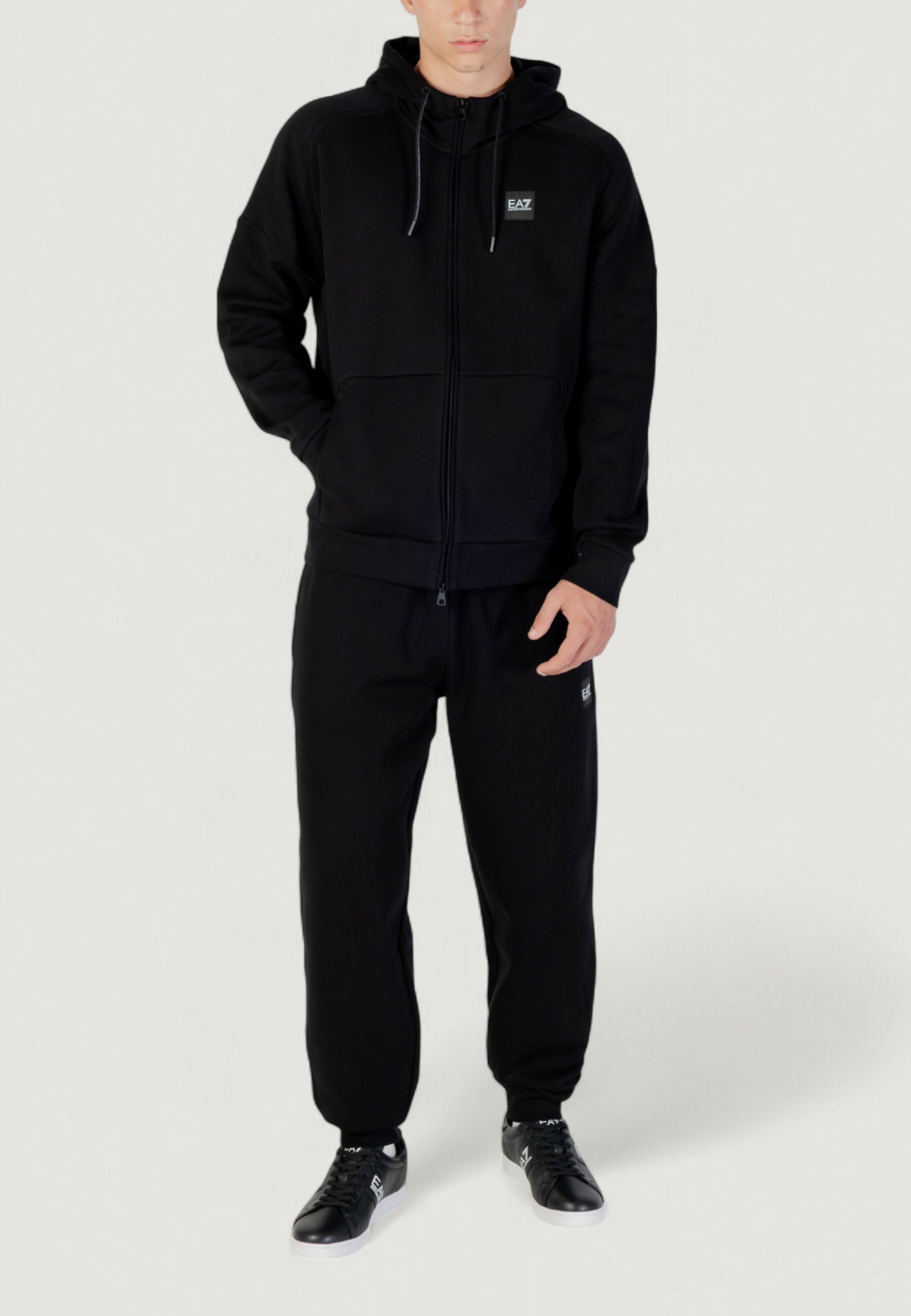 EA7 Men's Black and White Tracksuit