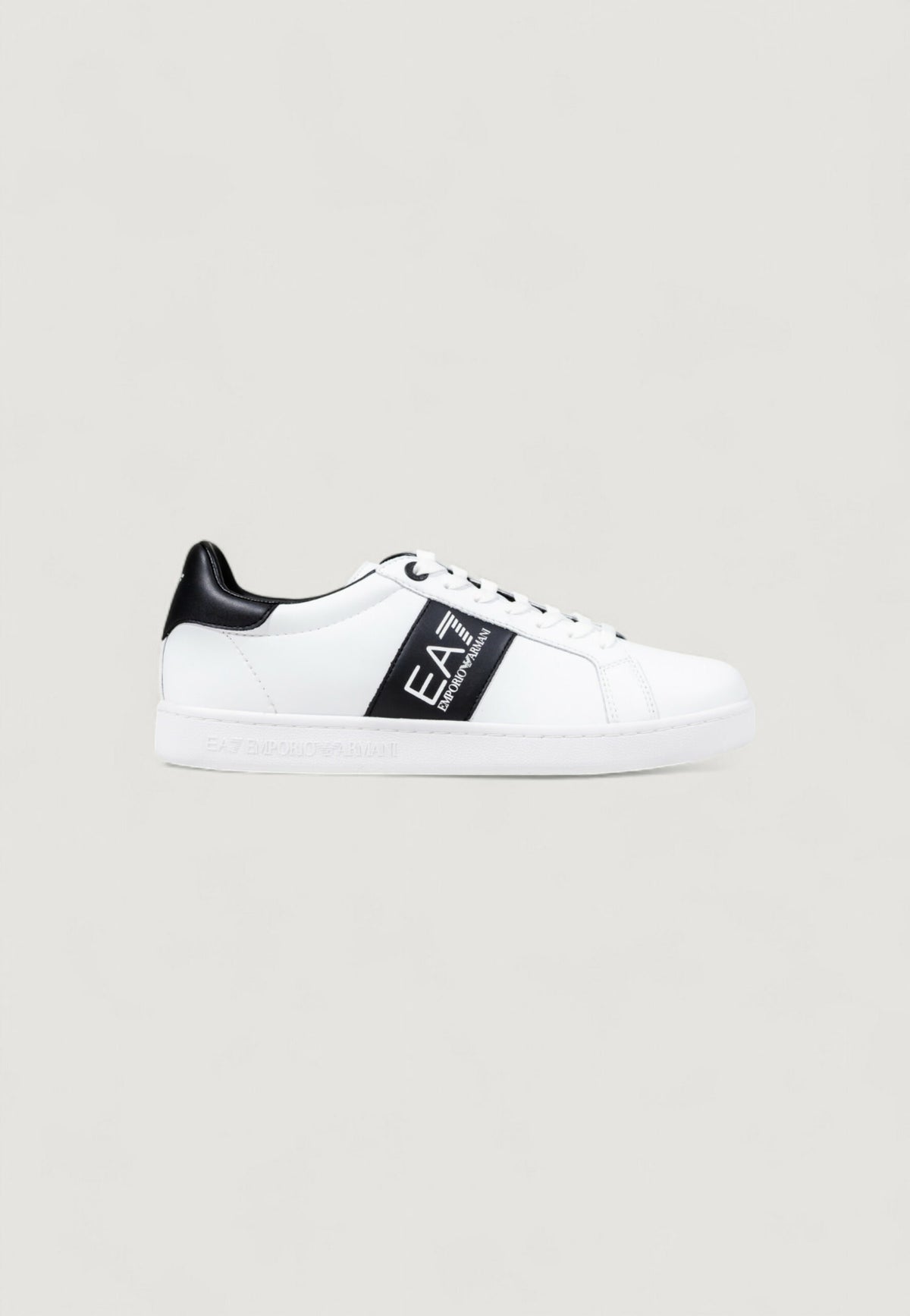 EA7 Men's White and Black Sneakers