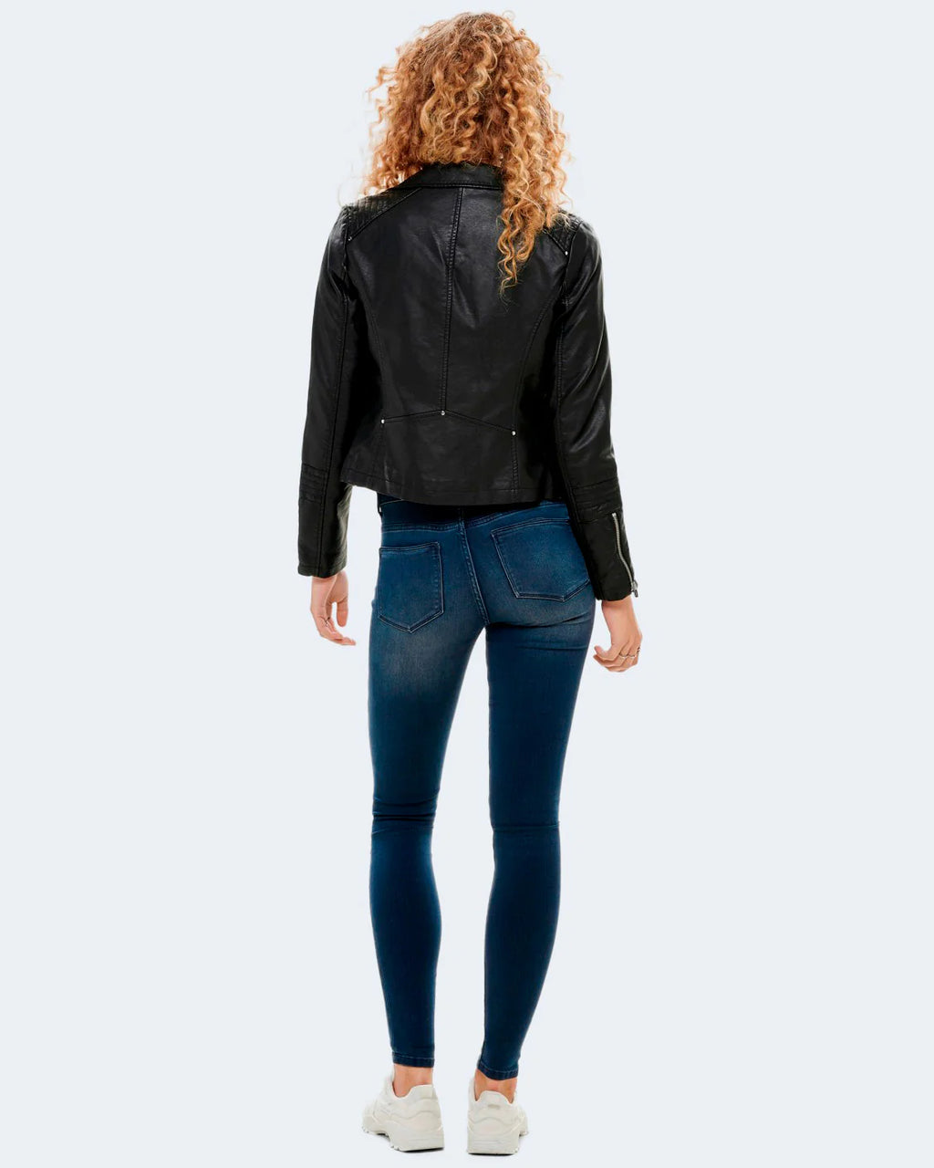 ONLY ONLGEMMA Women's Vegan Leather Motorcycle Biker Jacket