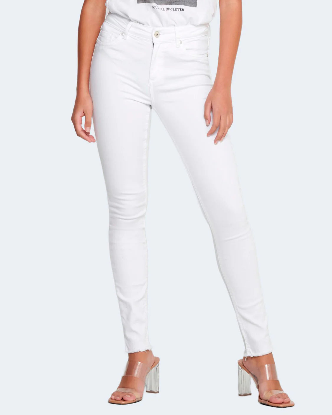 Only ONLBLUSH Mid-Rise Raw Ankle Skinny Jeans (REA0730)