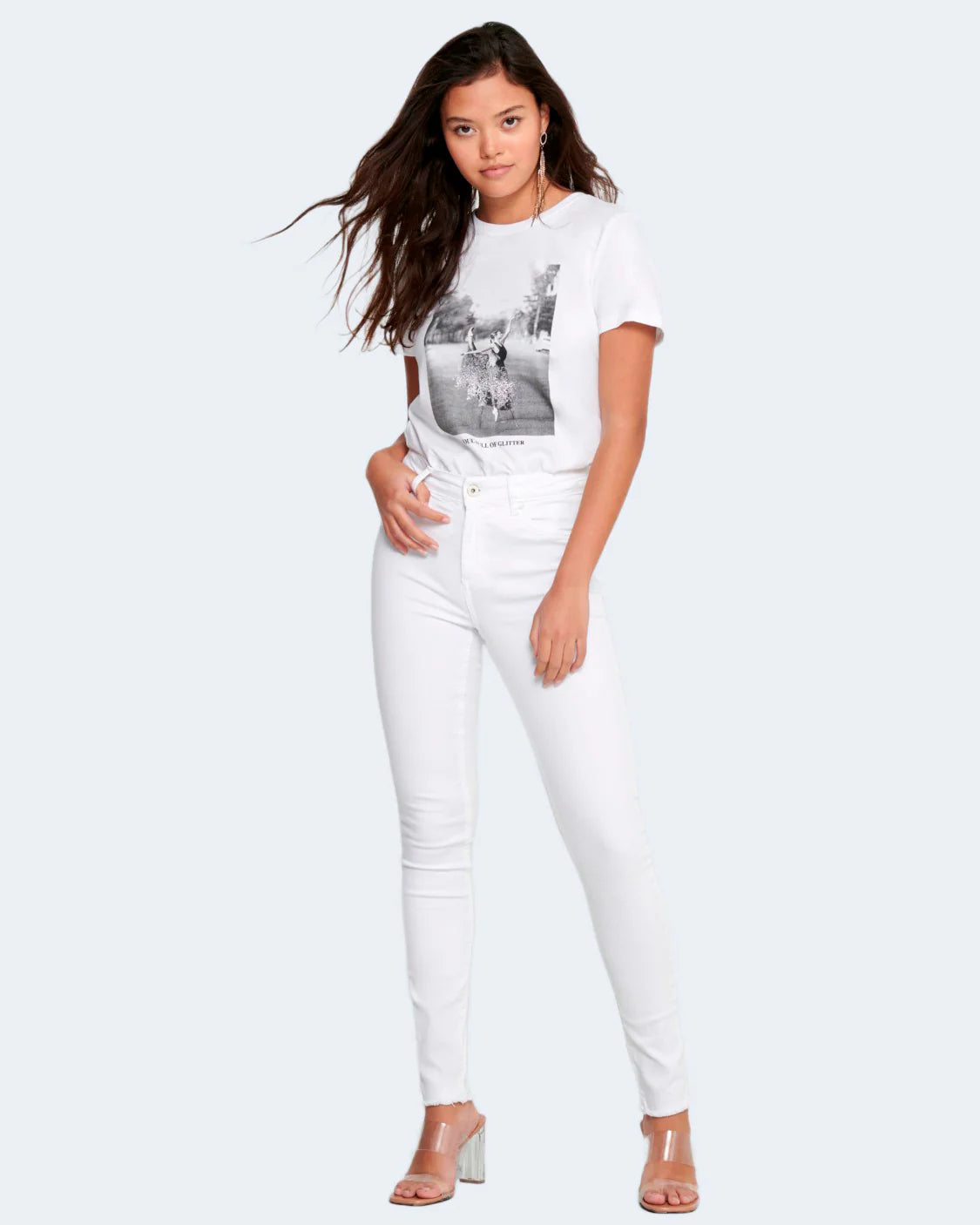 Only ONLBLUSH Mid-Rise Raw Ankle Skinny Jeans (REA0730)