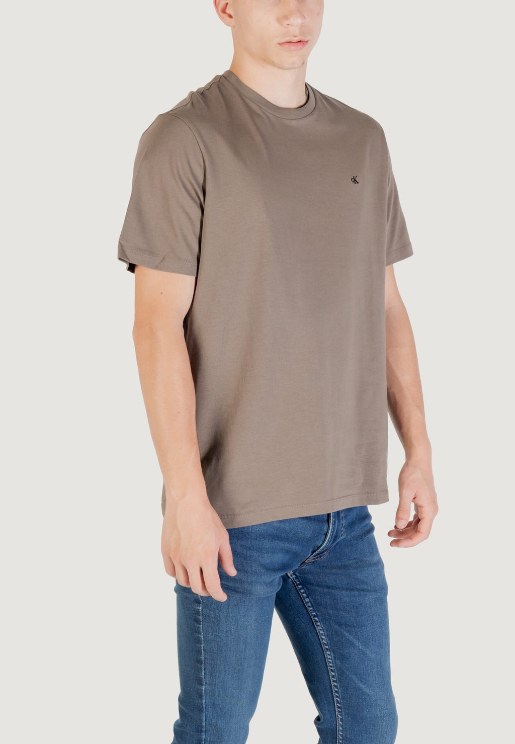 カルバン・クライン ジーンズ メンズ アースマッド スムースコットン ソリッドTシャツ