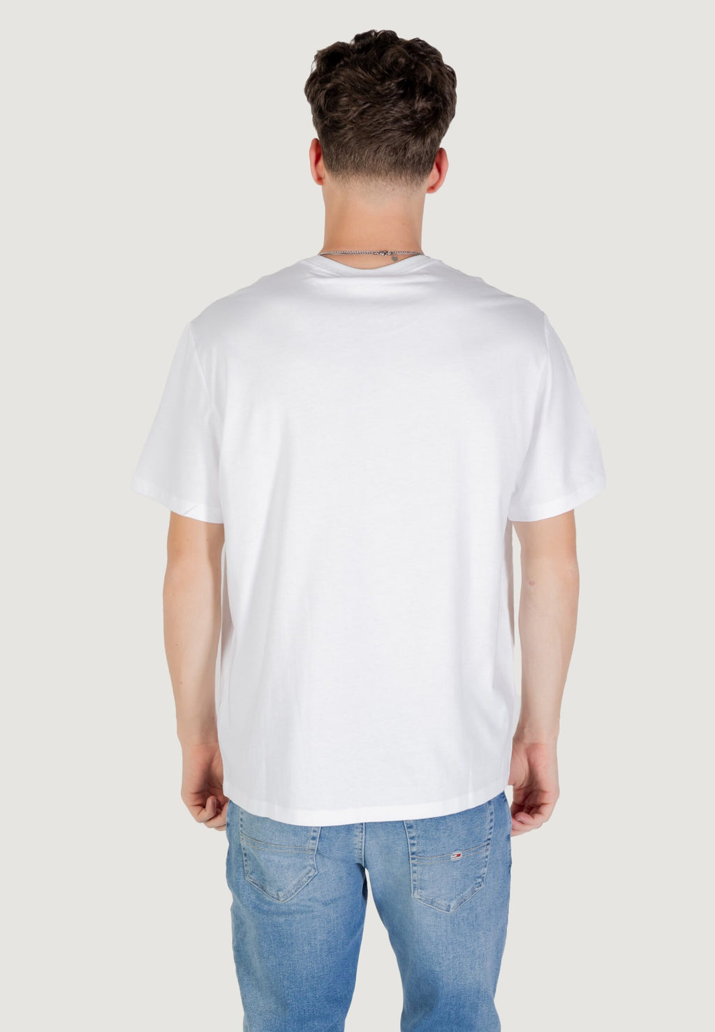 カルバン・クライン ジーンズ メンズ ホワイト ヒーロー モノローグ Tシャツ - 半袖 ロゴTシャツ